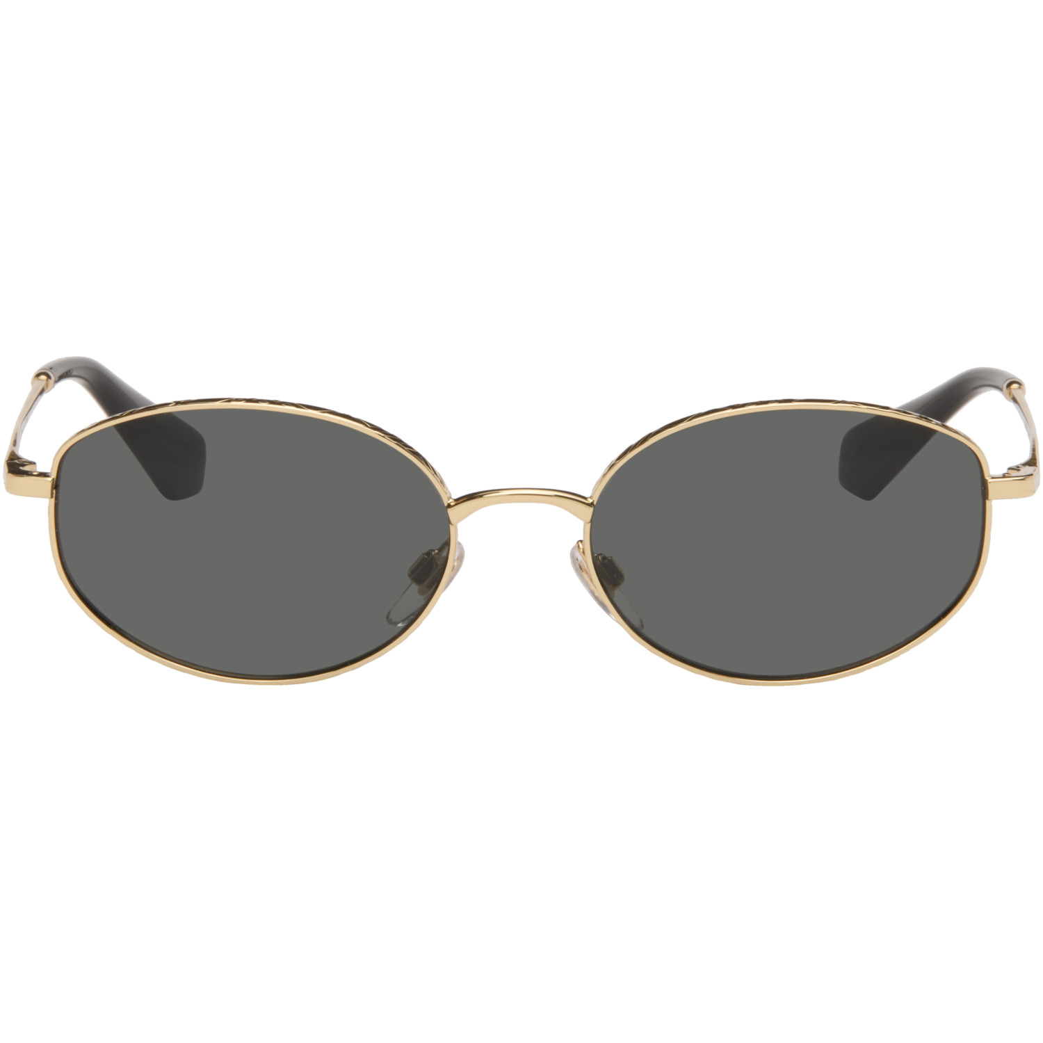 Burberry Gold Oval Sunglasses