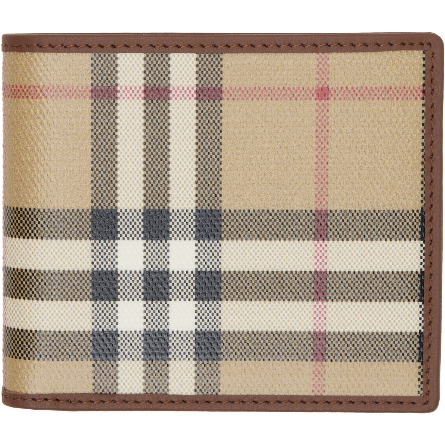 Burberry Beige Check Bifold Wallet