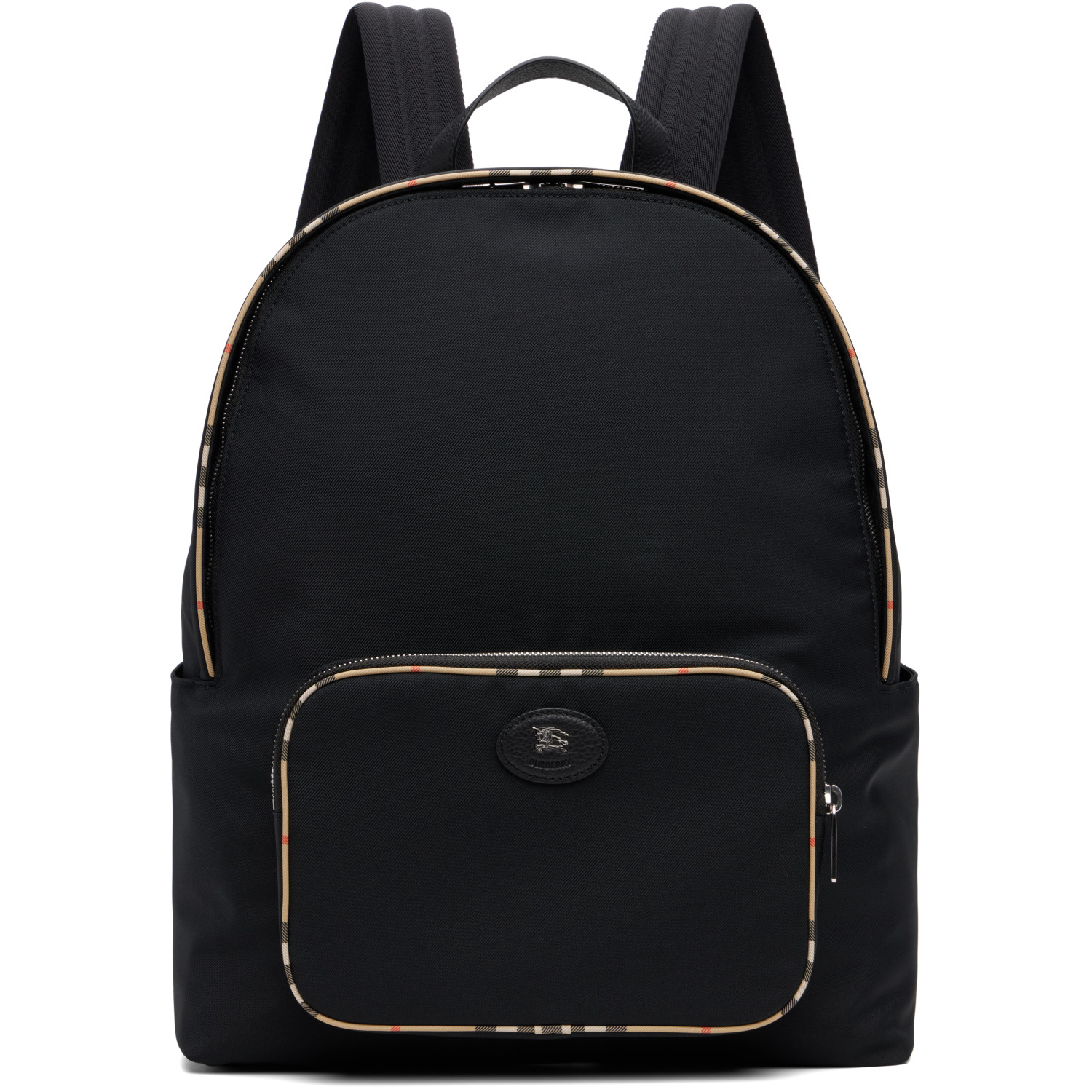 Burberry Black Check Trim Backpack