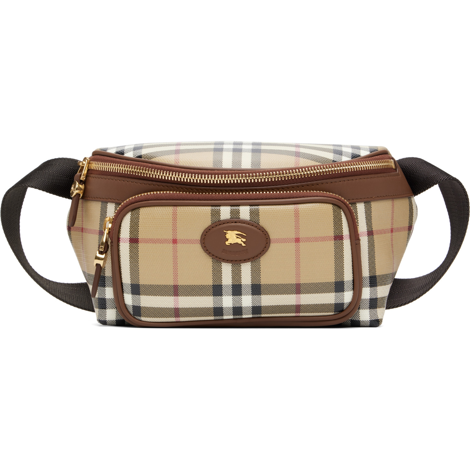 Burberry Beige Check Belt Bag