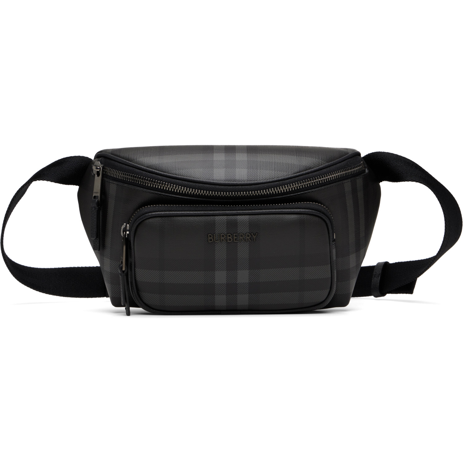 Burberry Gray City Check Belt Bag