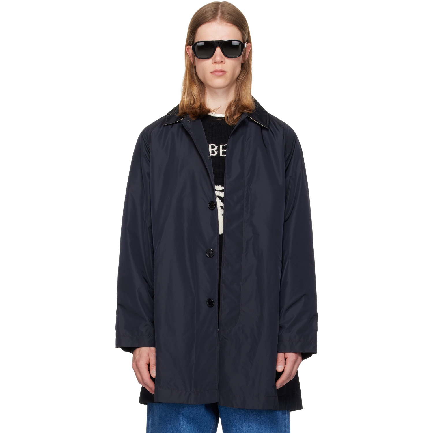 Burberry Navy Ridgewood Coat
