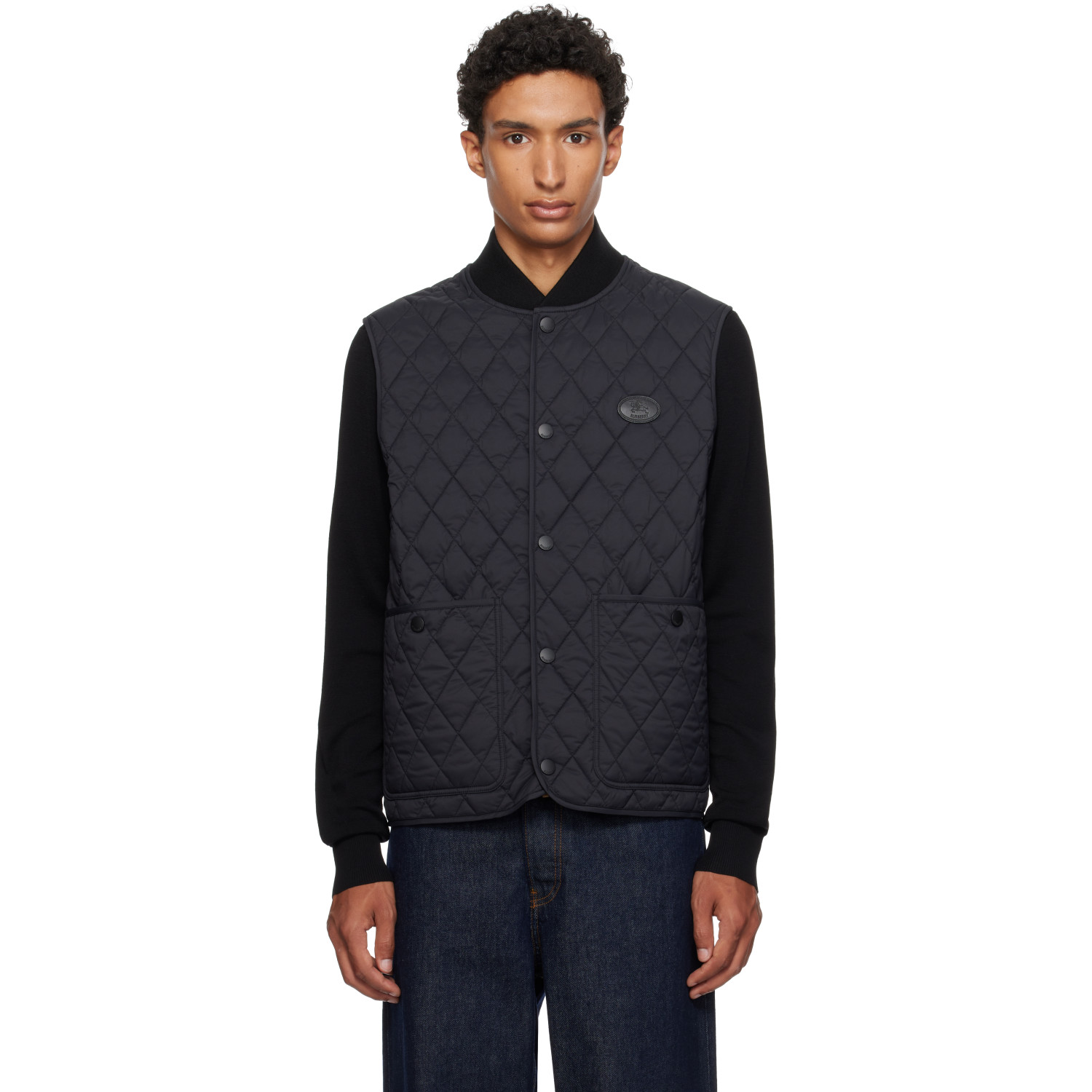 Burberry Black Quilted Nylon Vest