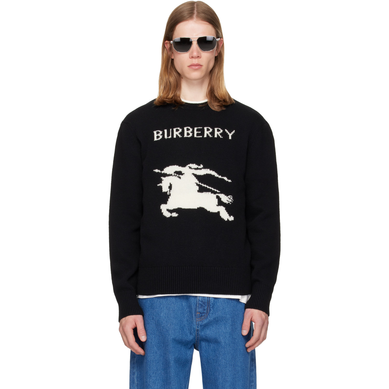 Burberry Black Knight Wool Cashmere Sweater