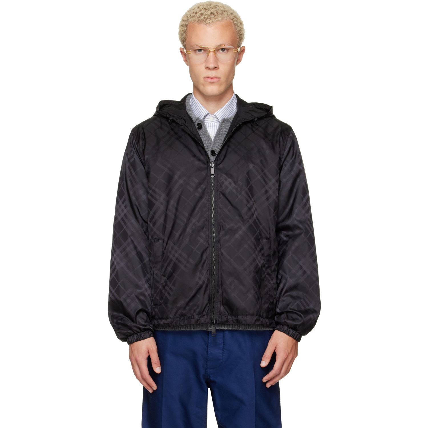 Burberry Black Check Reversible Jacket