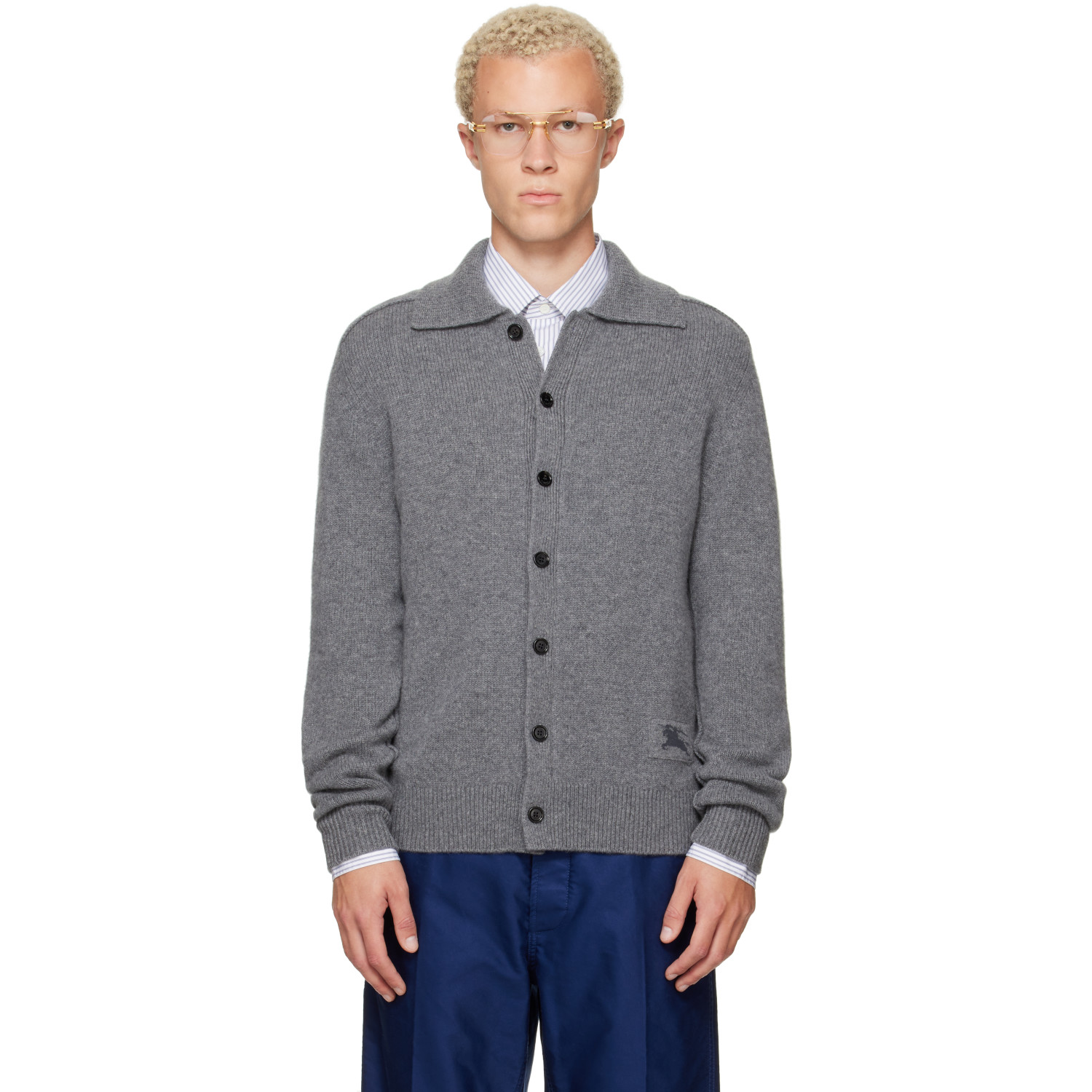 Burberry Gray Cashmere Cardigan