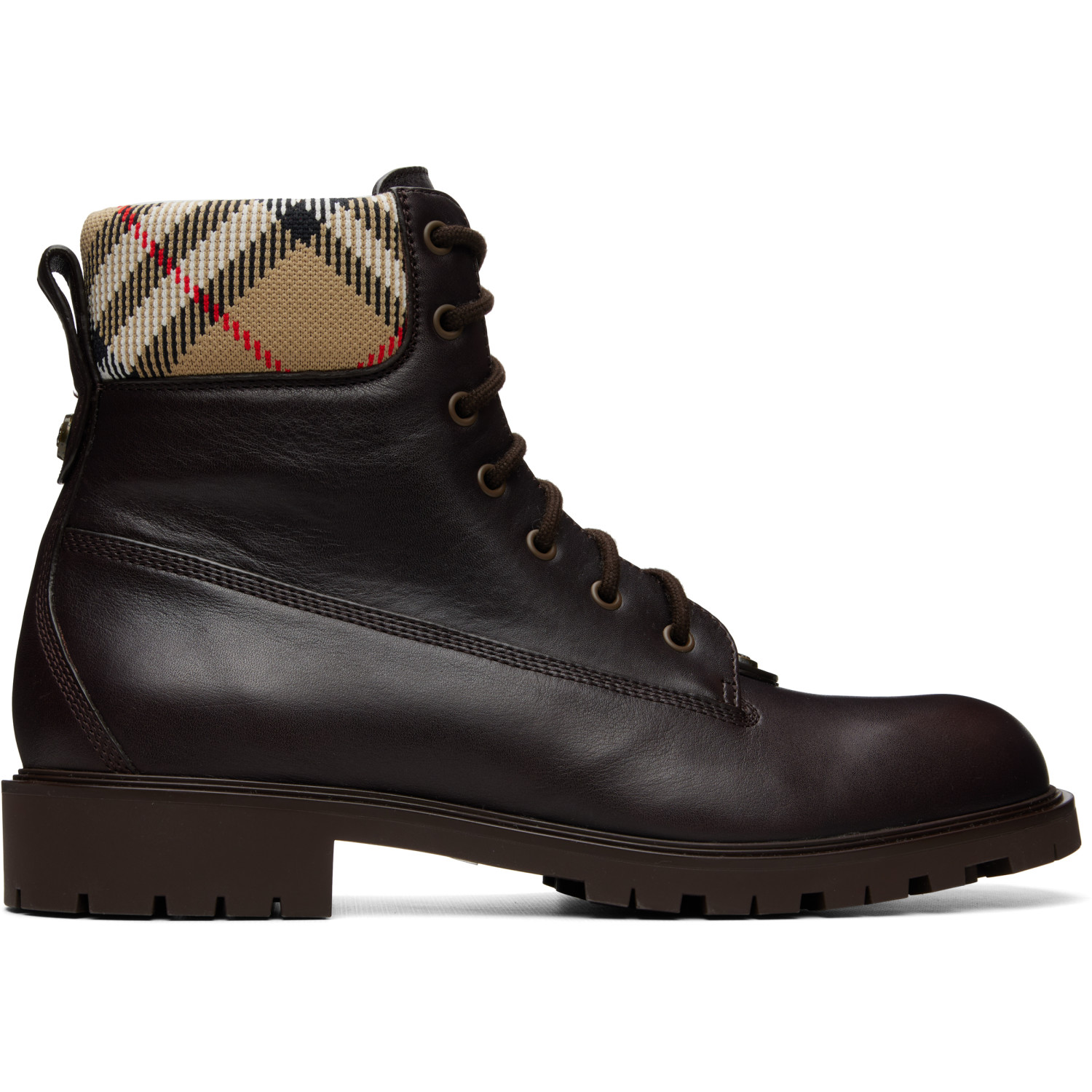 Burberry Brown Leather Durham Boots
