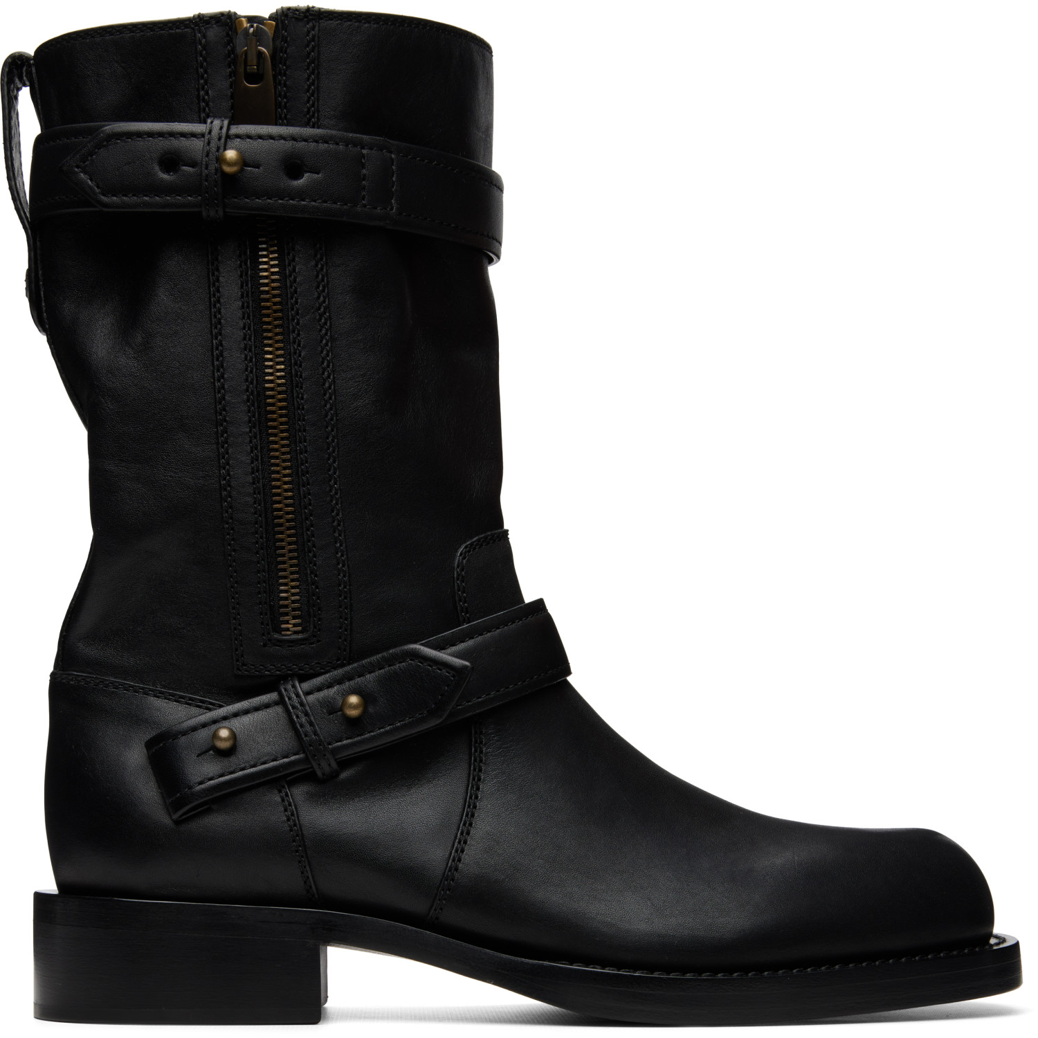 Burberry Black Kent Biker Boots