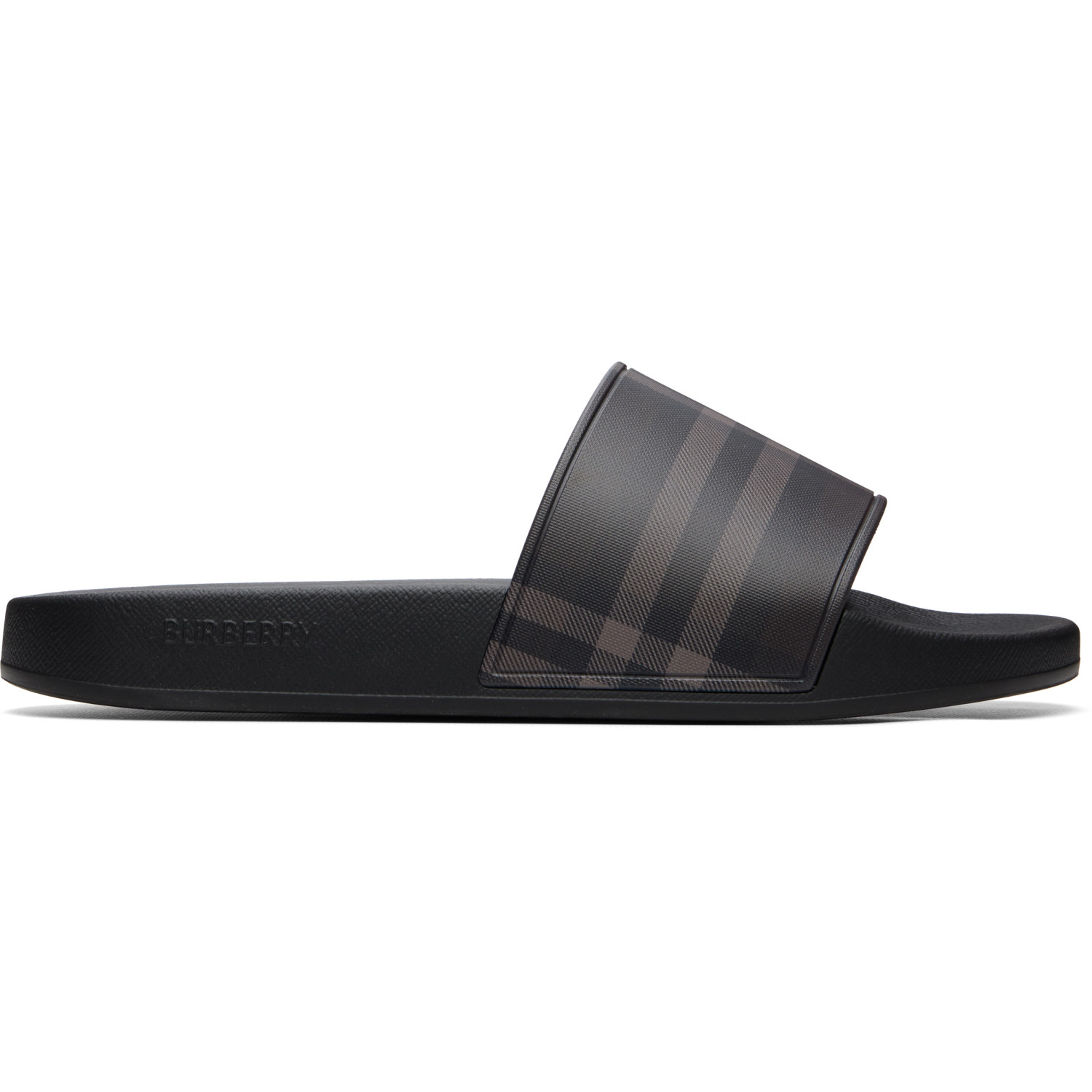 Burberry Brown Check Slides