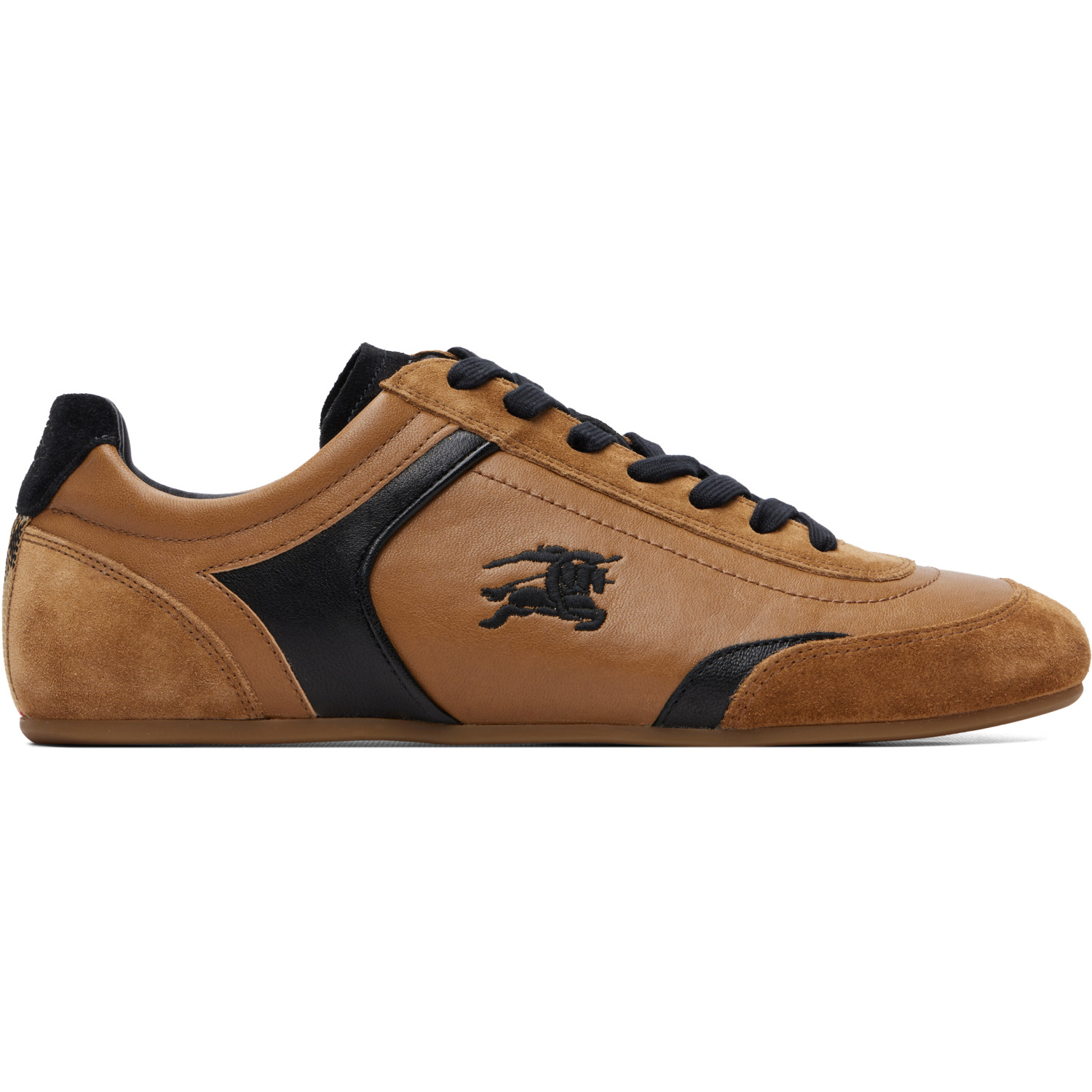 Burberry Tan Leather Knight Sneakers