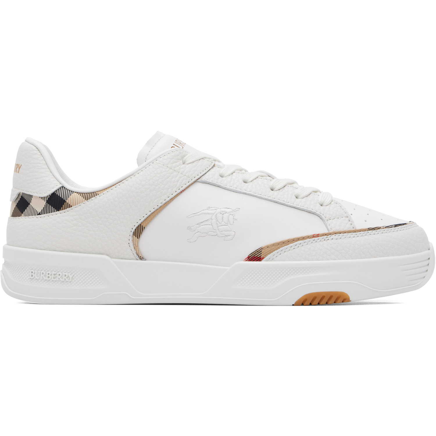 Burberry White Harrow Leather Sneakers