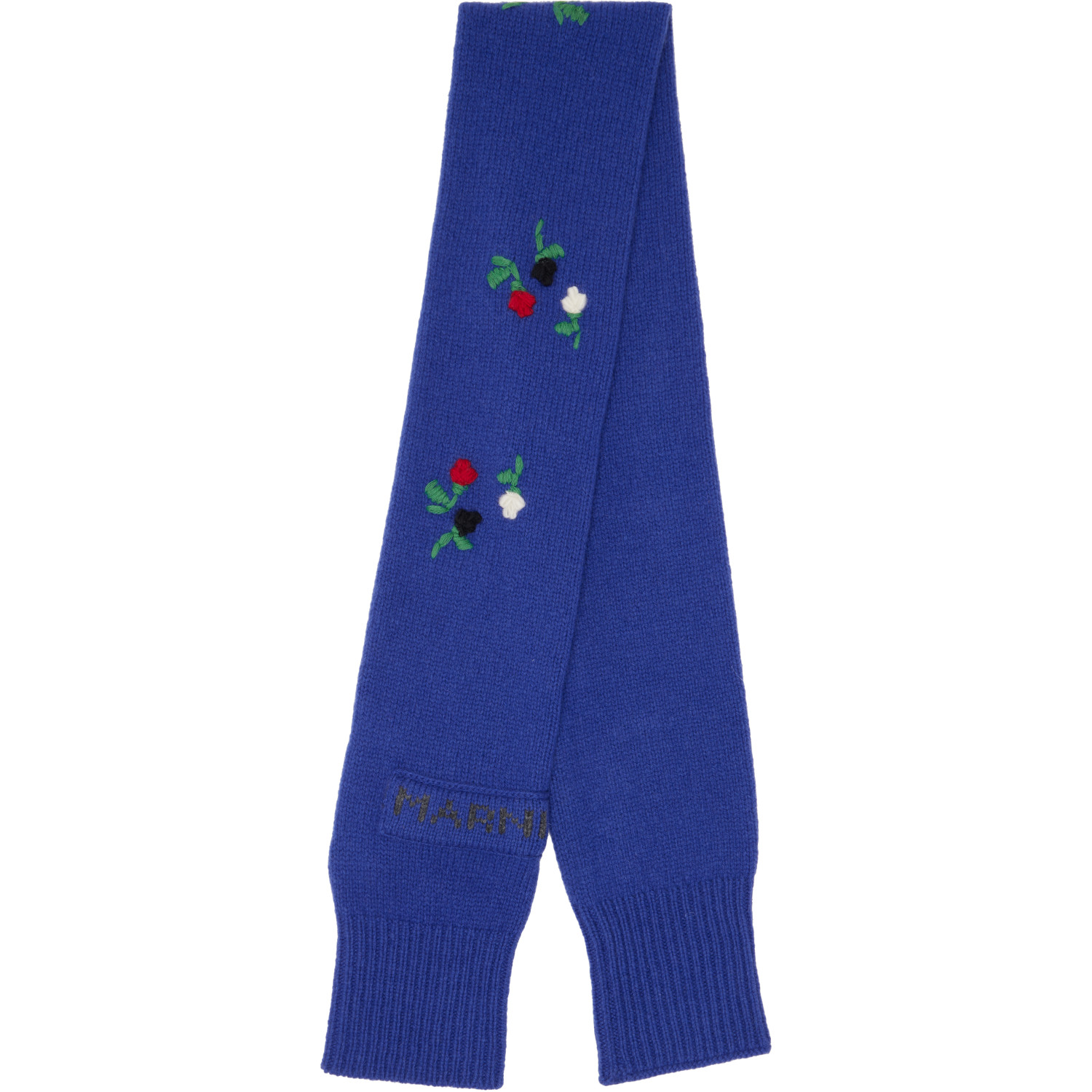 Marni Navy Flowers Scarf