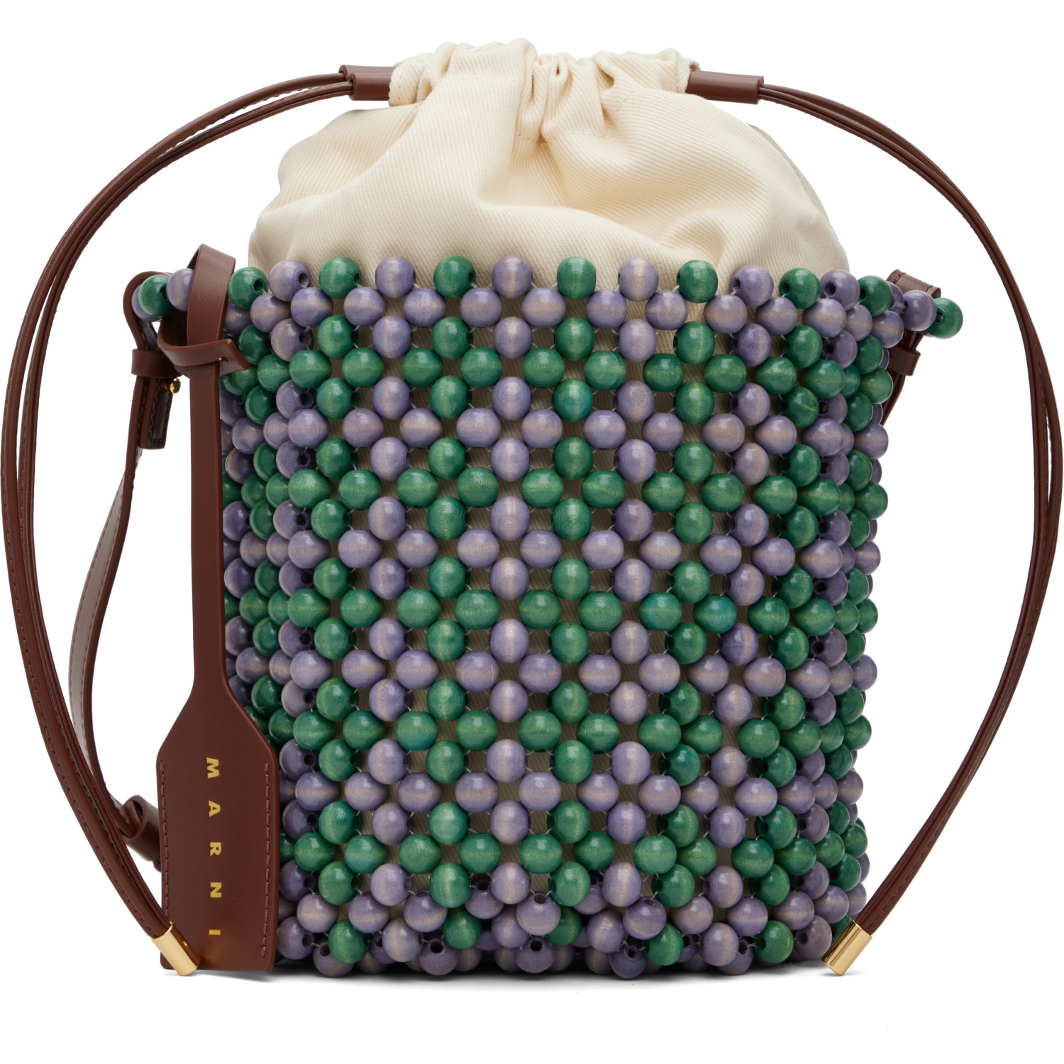 Marni Purple & Green Beads Bag