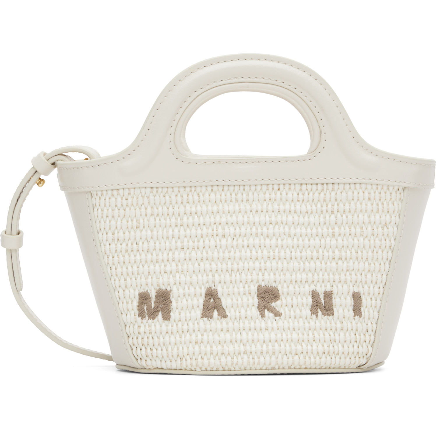 Marni White Tropicalia Micro Tote