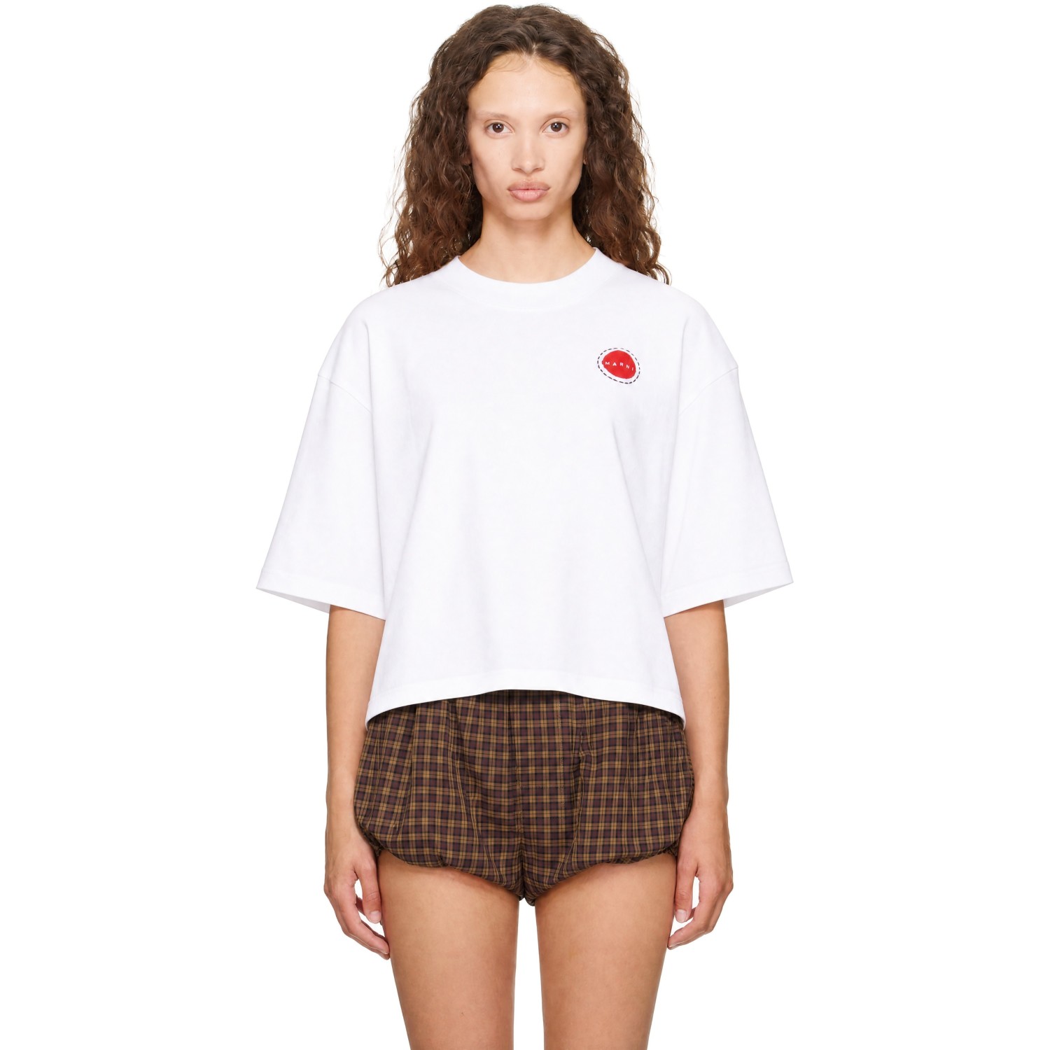 Marni White Cropped T-shirt