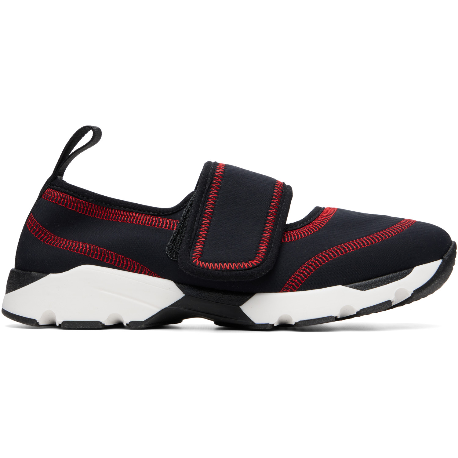 Marni Black Lycra Mary-Jane Sneakers