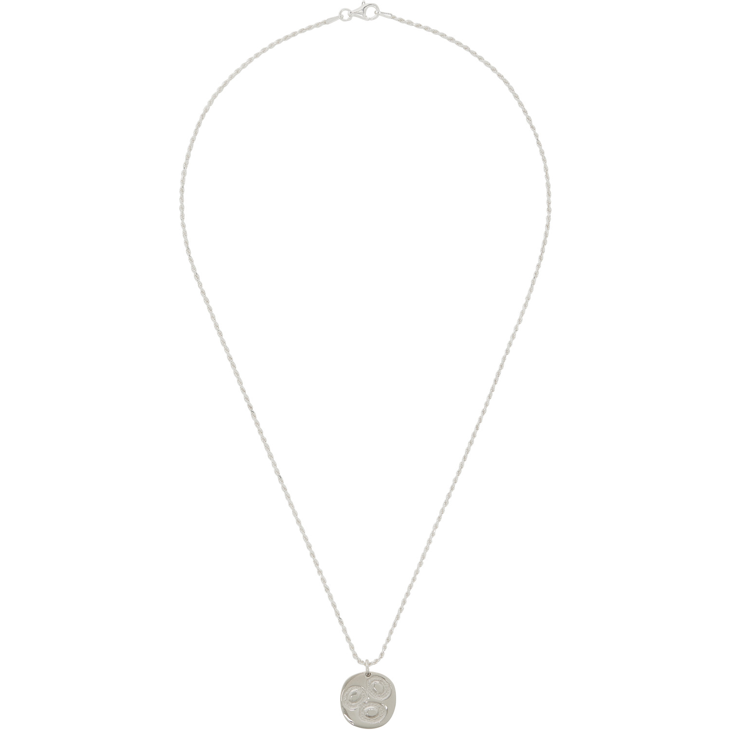 Bleue Burnham Impressions Oval Chloroplast Pendant Necklace In Sterling Silver