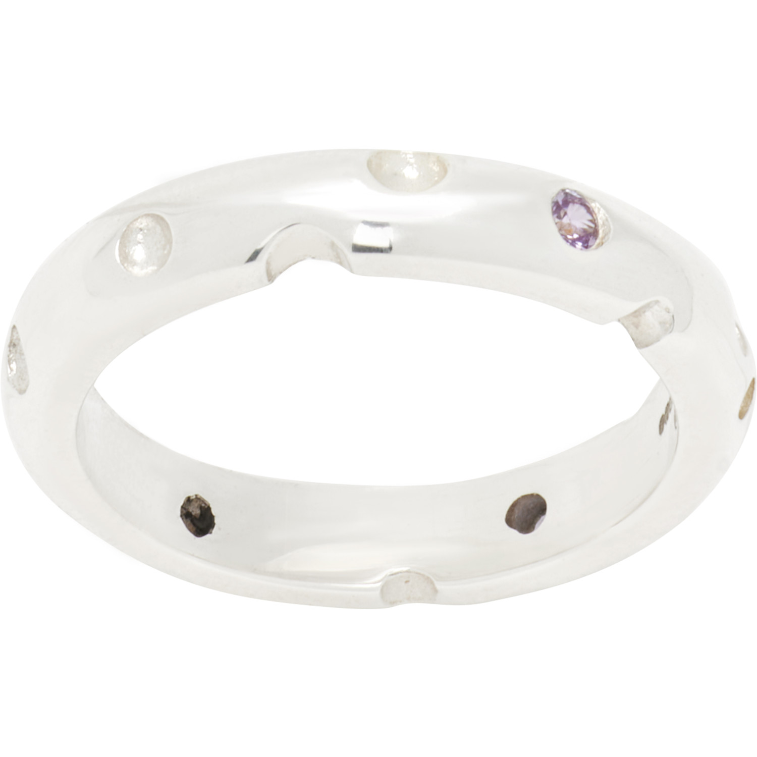 Bleue Burnham Ssense Exclusive Kimchi Band Ring In Silver (925)