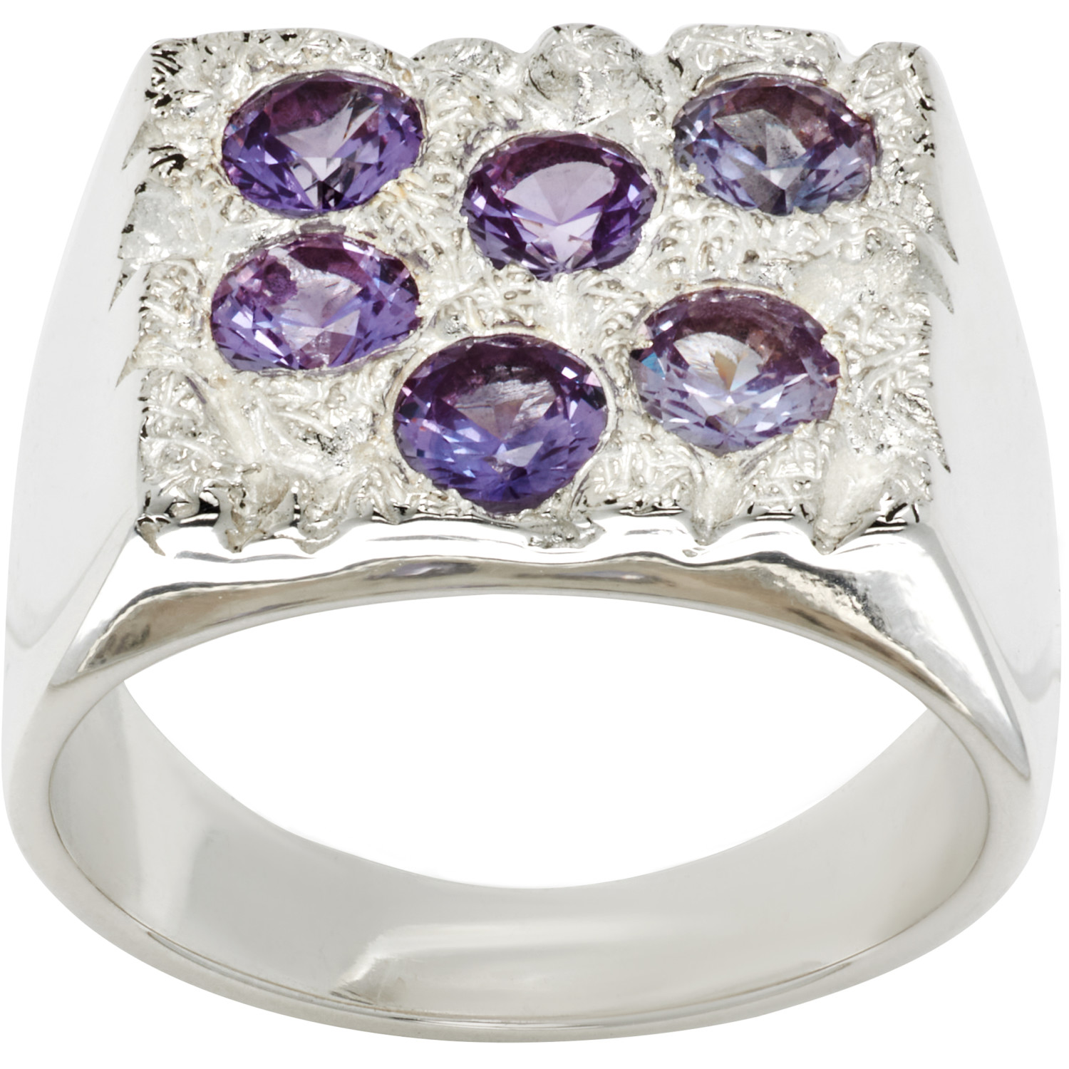 Bleue Burnham Ssense Exclusive Rose Garden Signet Ring In Sterling Silver | Mi