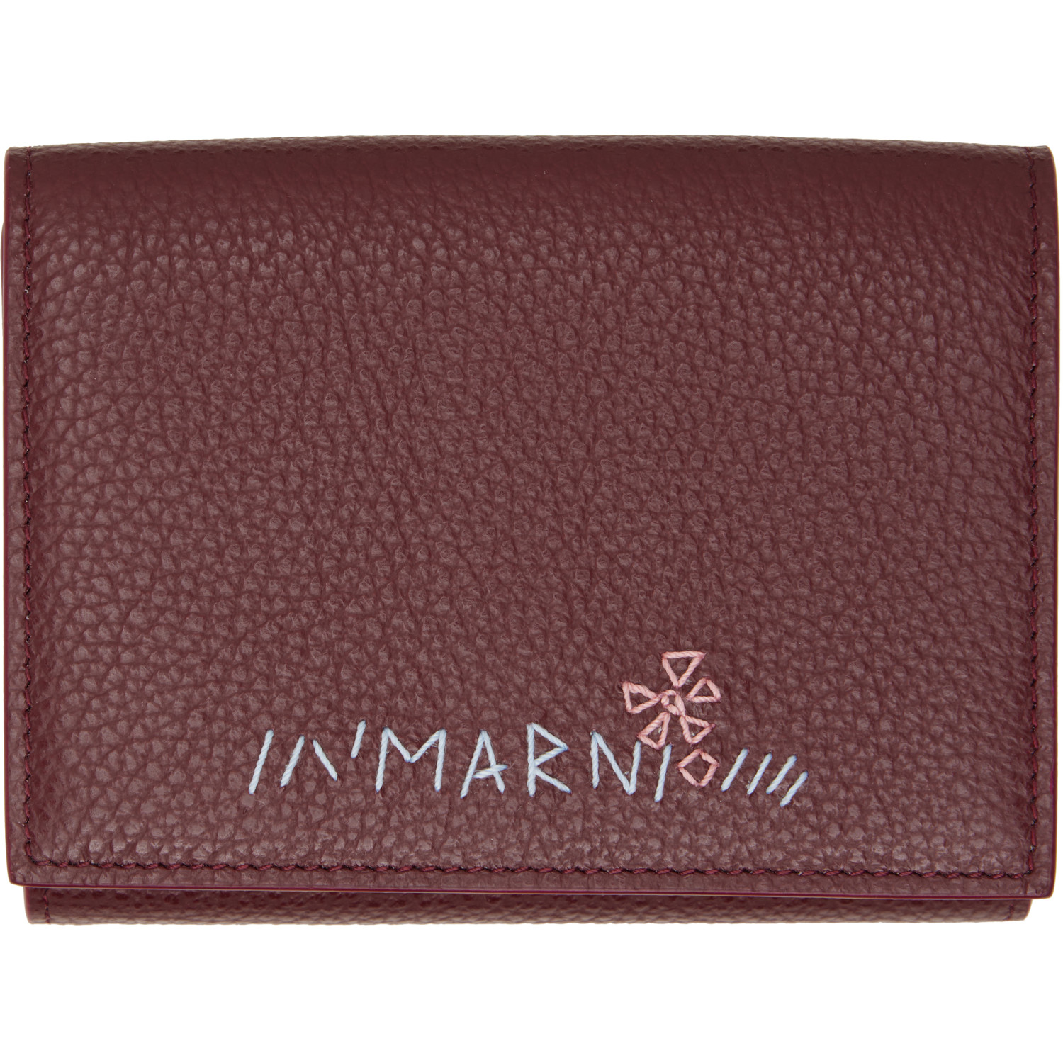 Marni Burgundy Trifold Wallet
