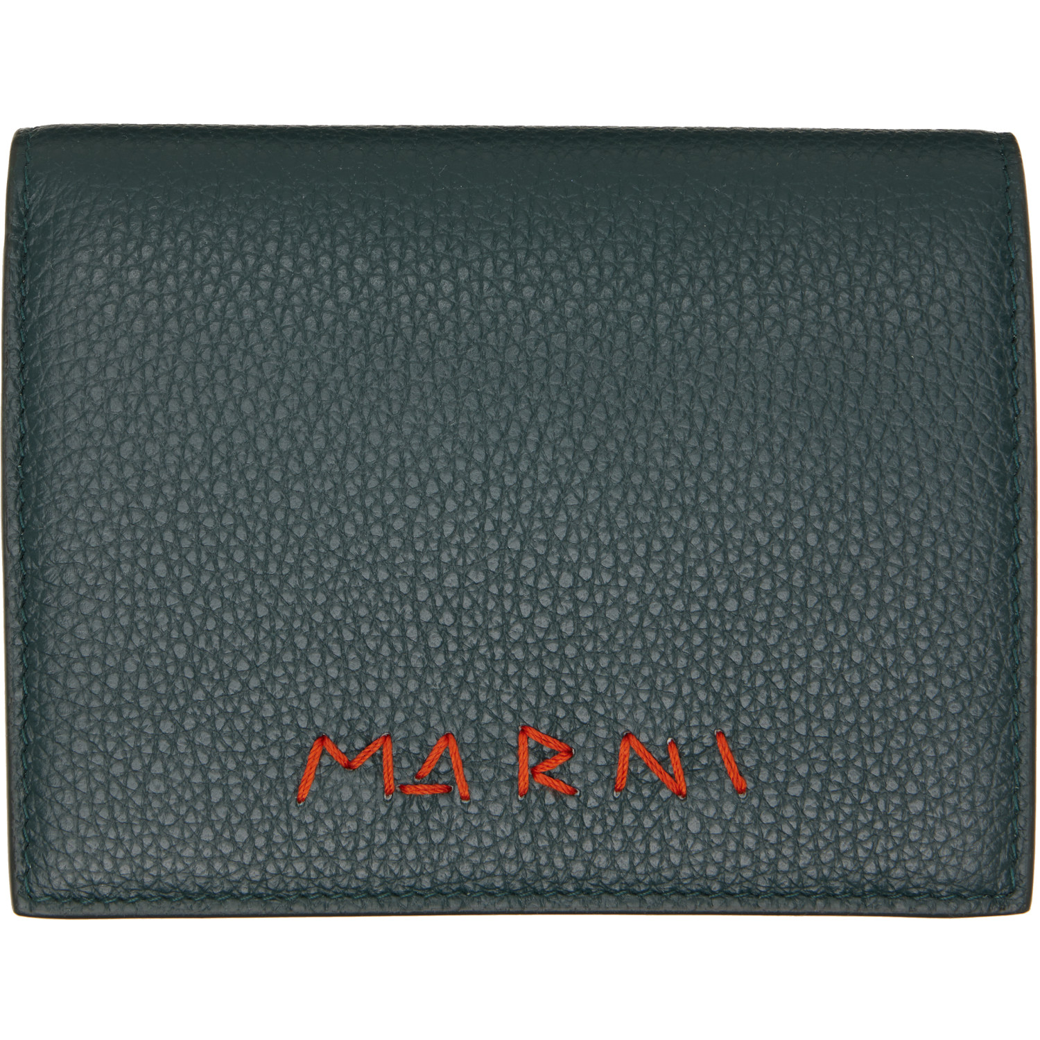 Marni Green 'Marni Mending' Leather Bifold Wallet
