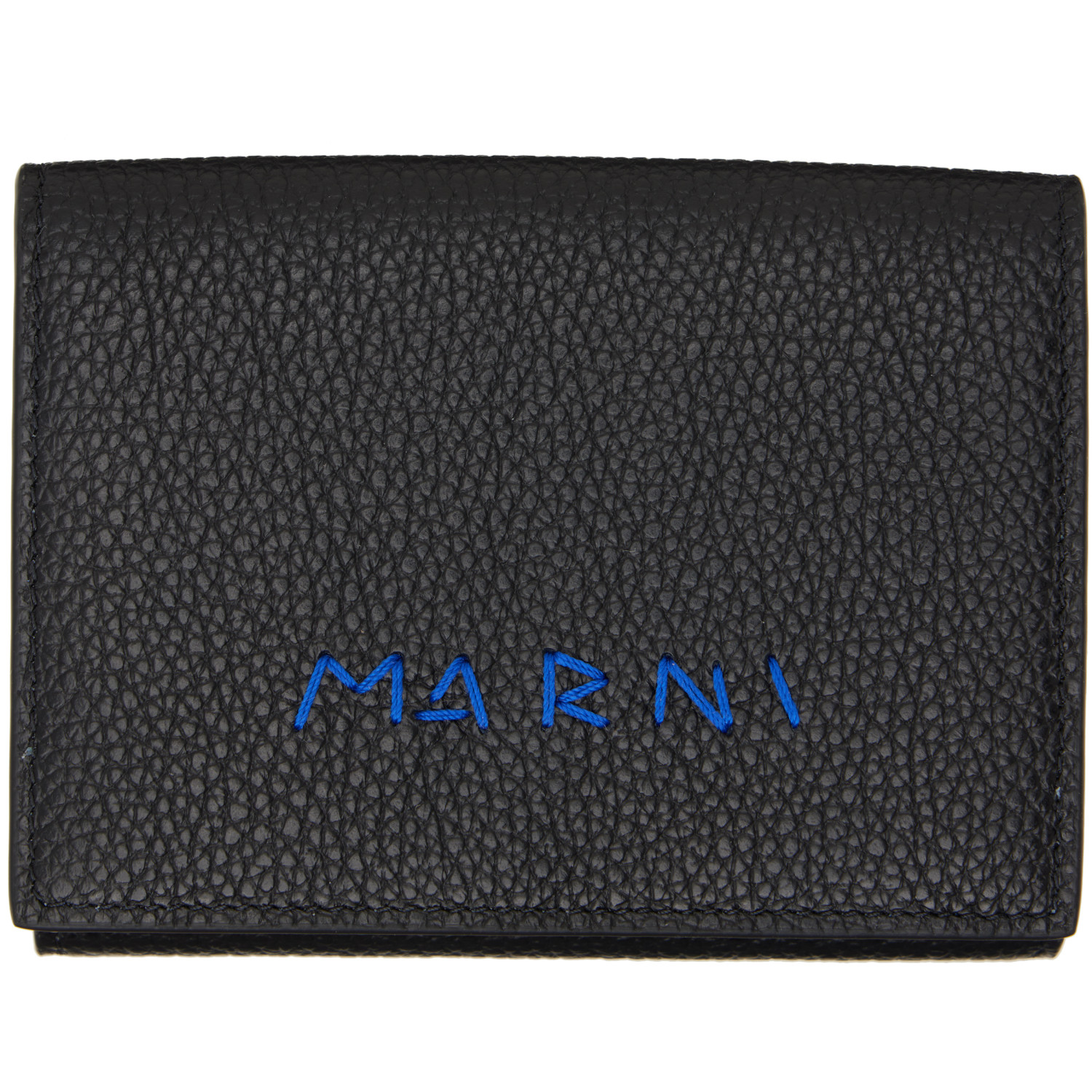 Marni Black 'Marni Mending' Leather Trifold Wallet