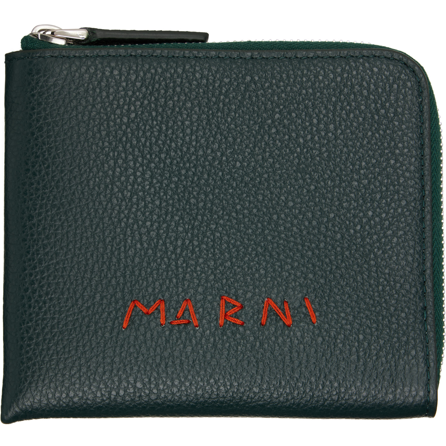 Marni Green Zip Around Wallet