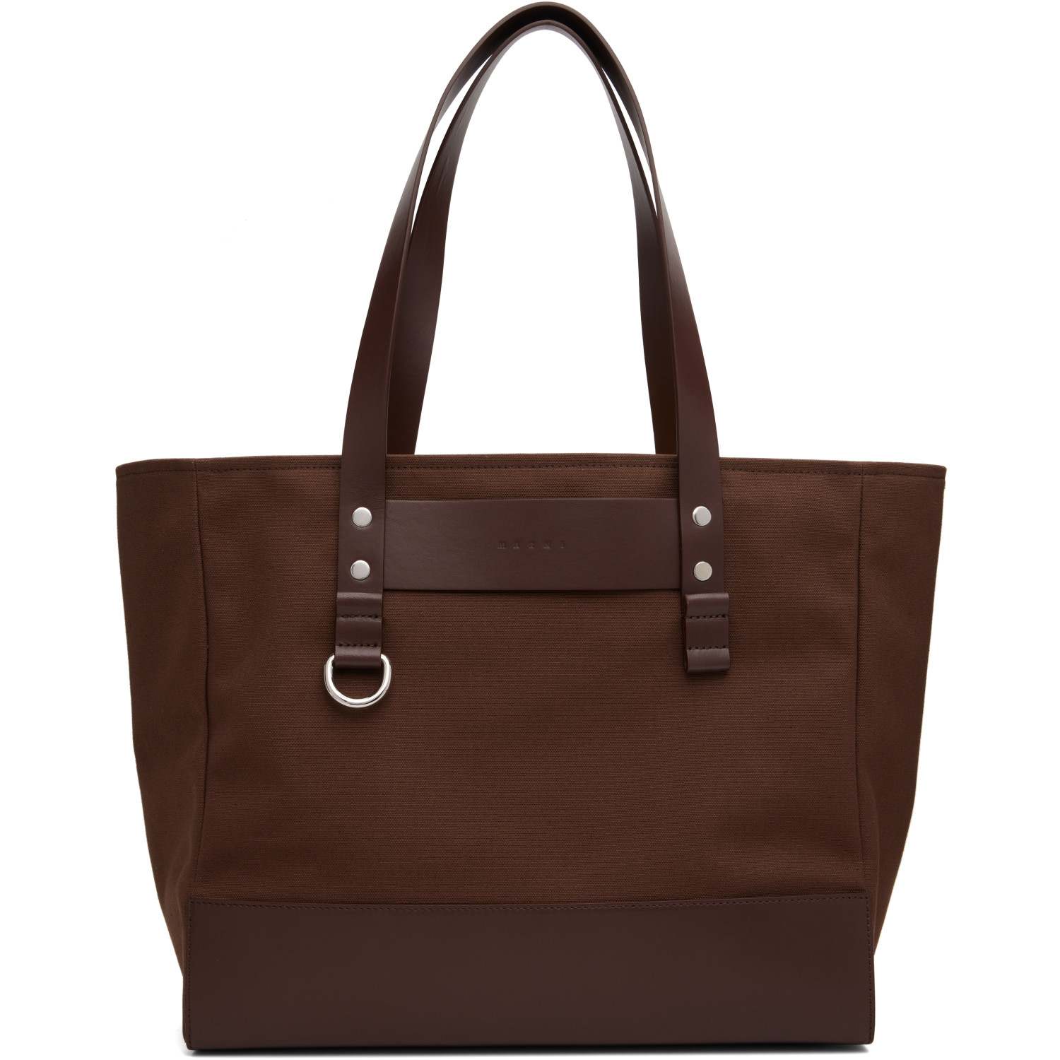 Marni Brown Canvas Tote