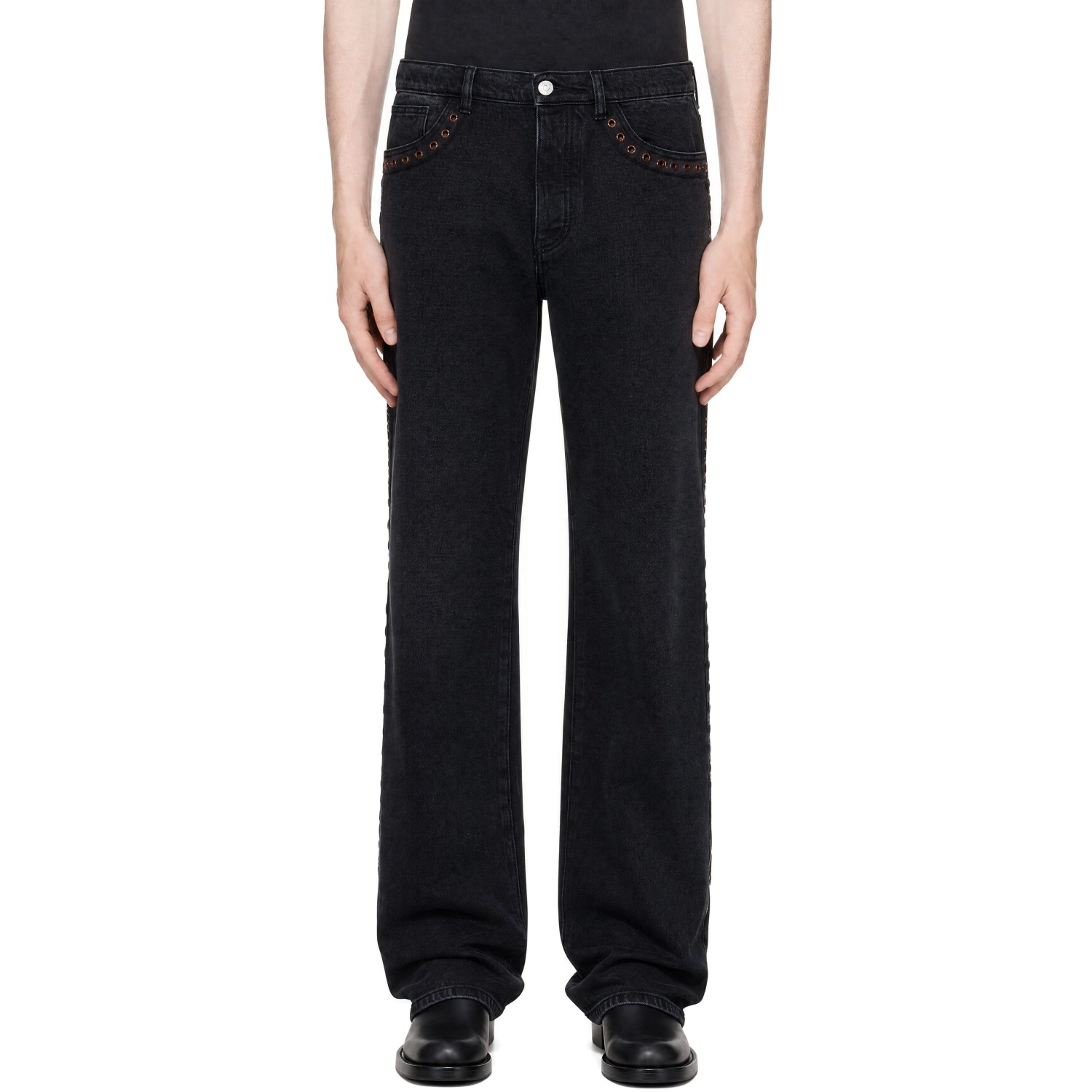 Marni Black Eyelet Jeans