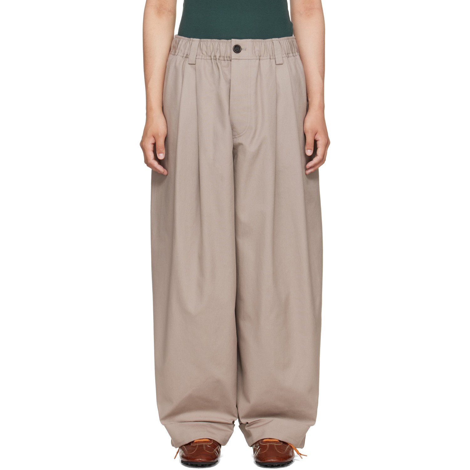 Marni Gray Pleated Trousers