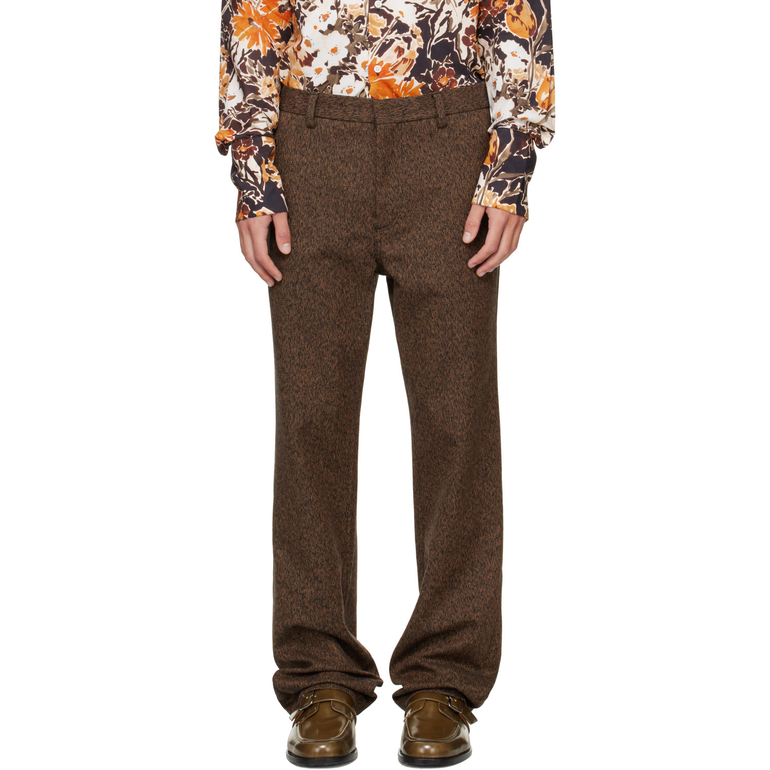 Marni Brown Four-Pocket Trousers