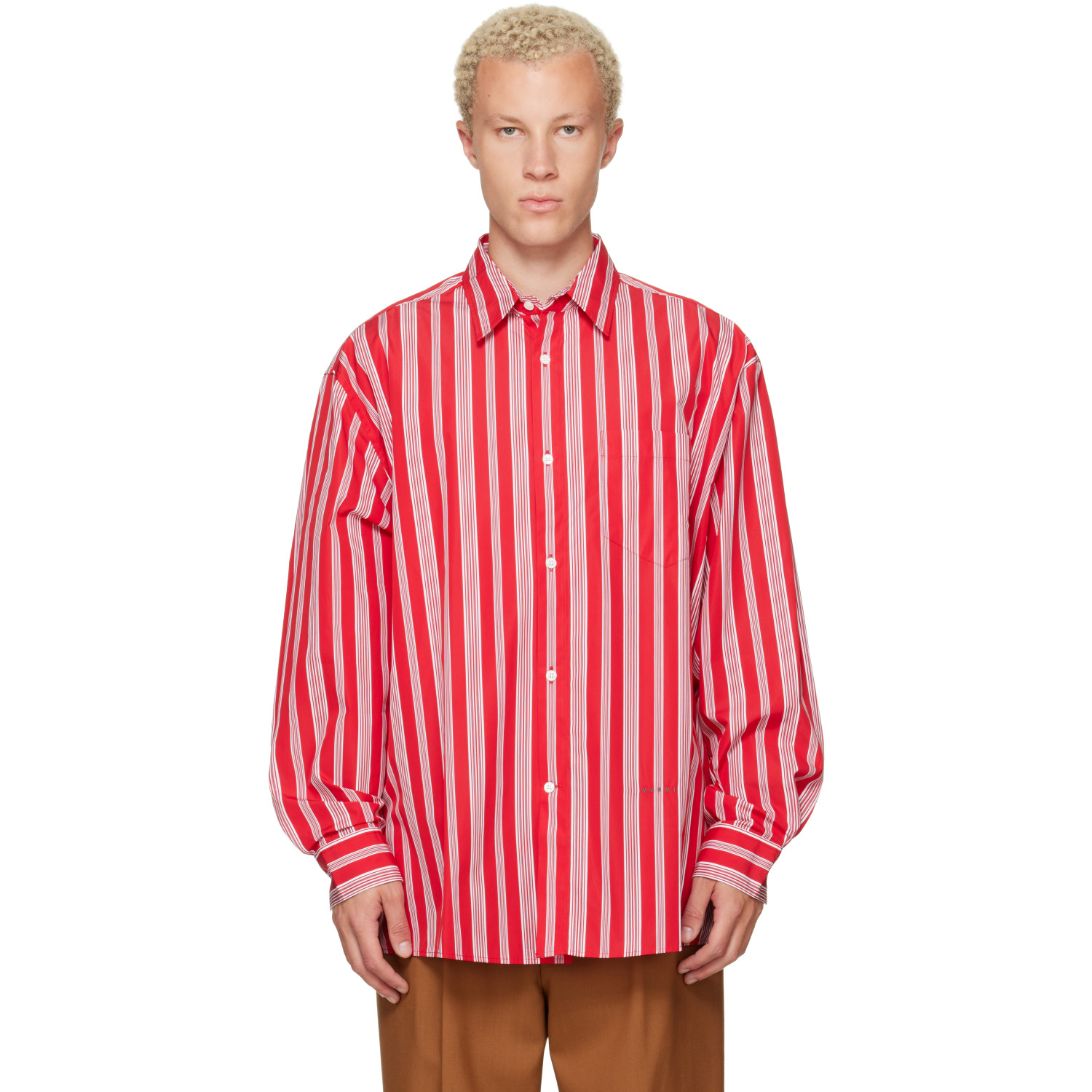 Marni Red Striped Shirt