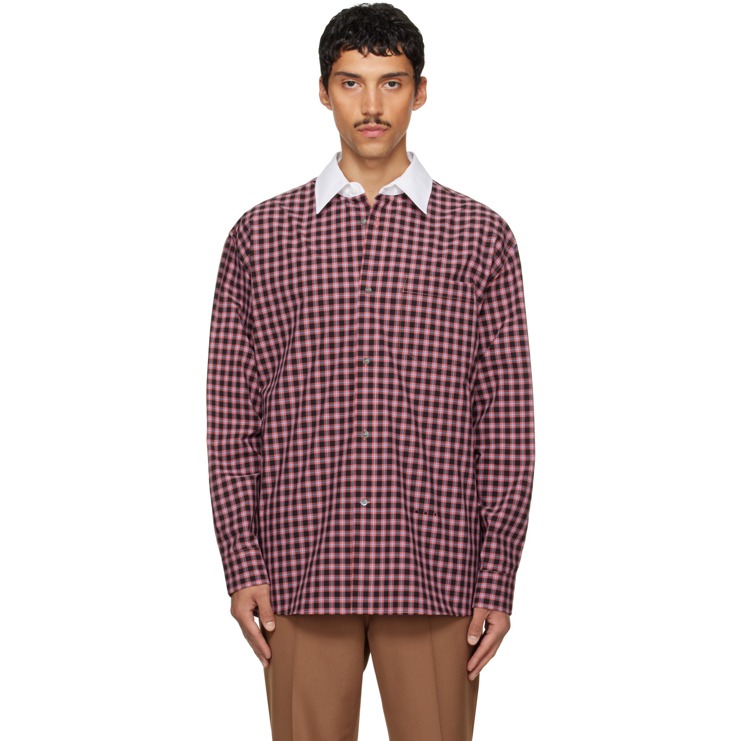 Marni Red & Black Checked Shirt