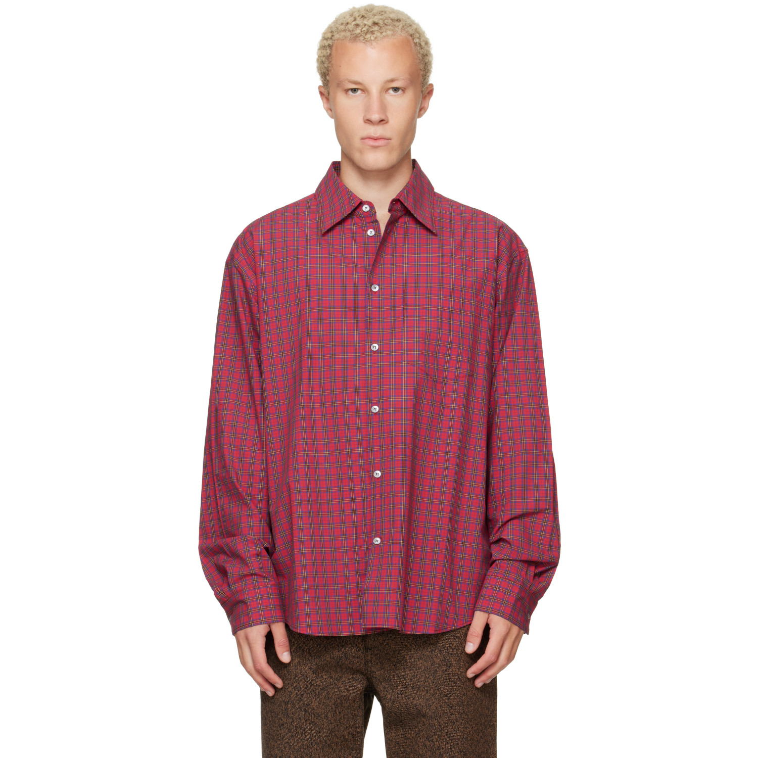 Marni Red Check Shirt
