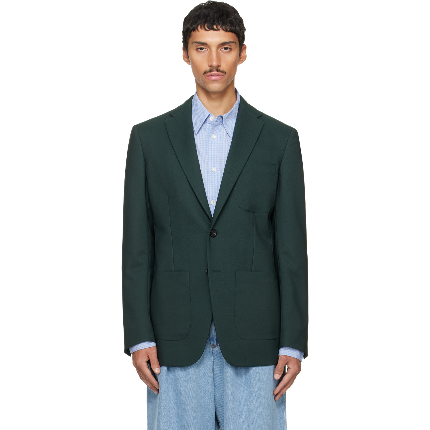 Marni Green Twill Blazer