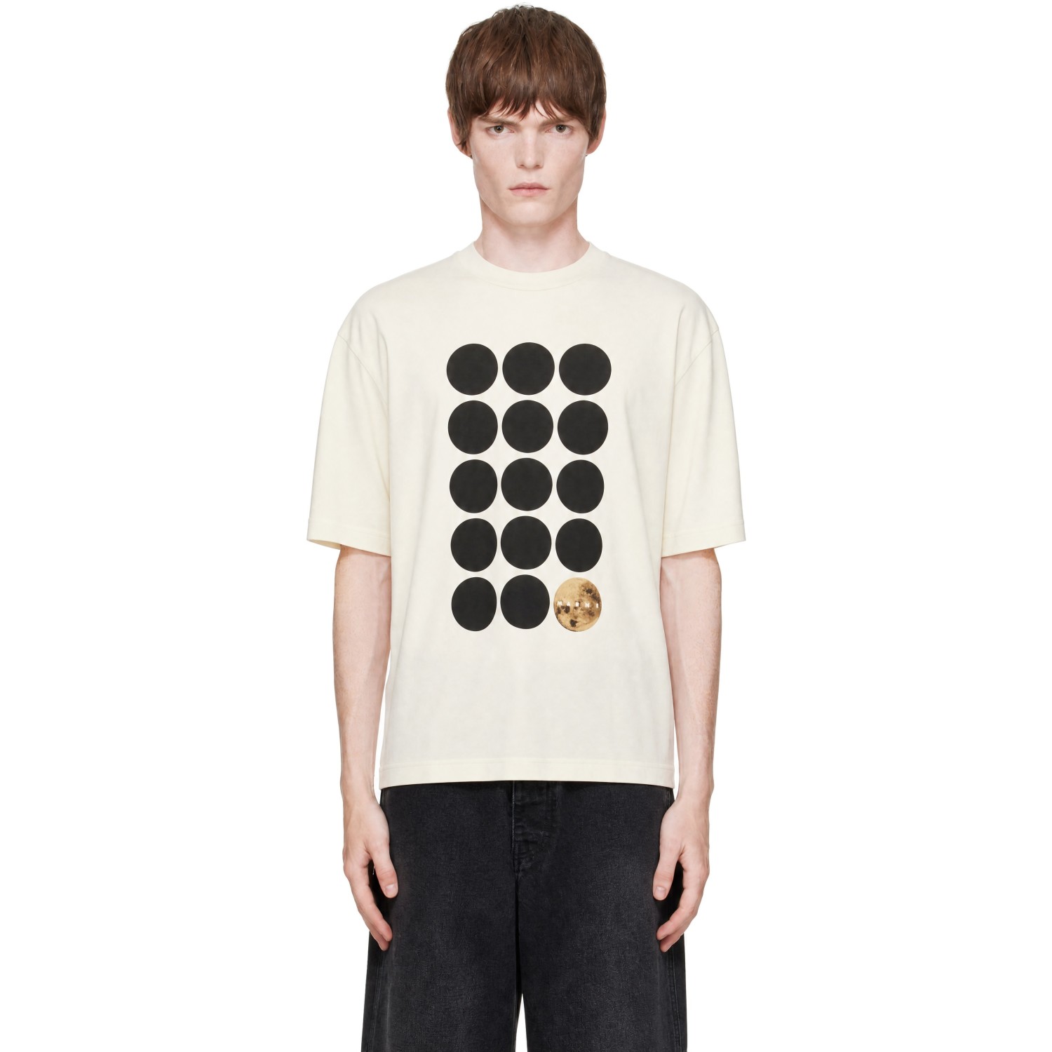 Marni White Cotton Planet Print T-shirt