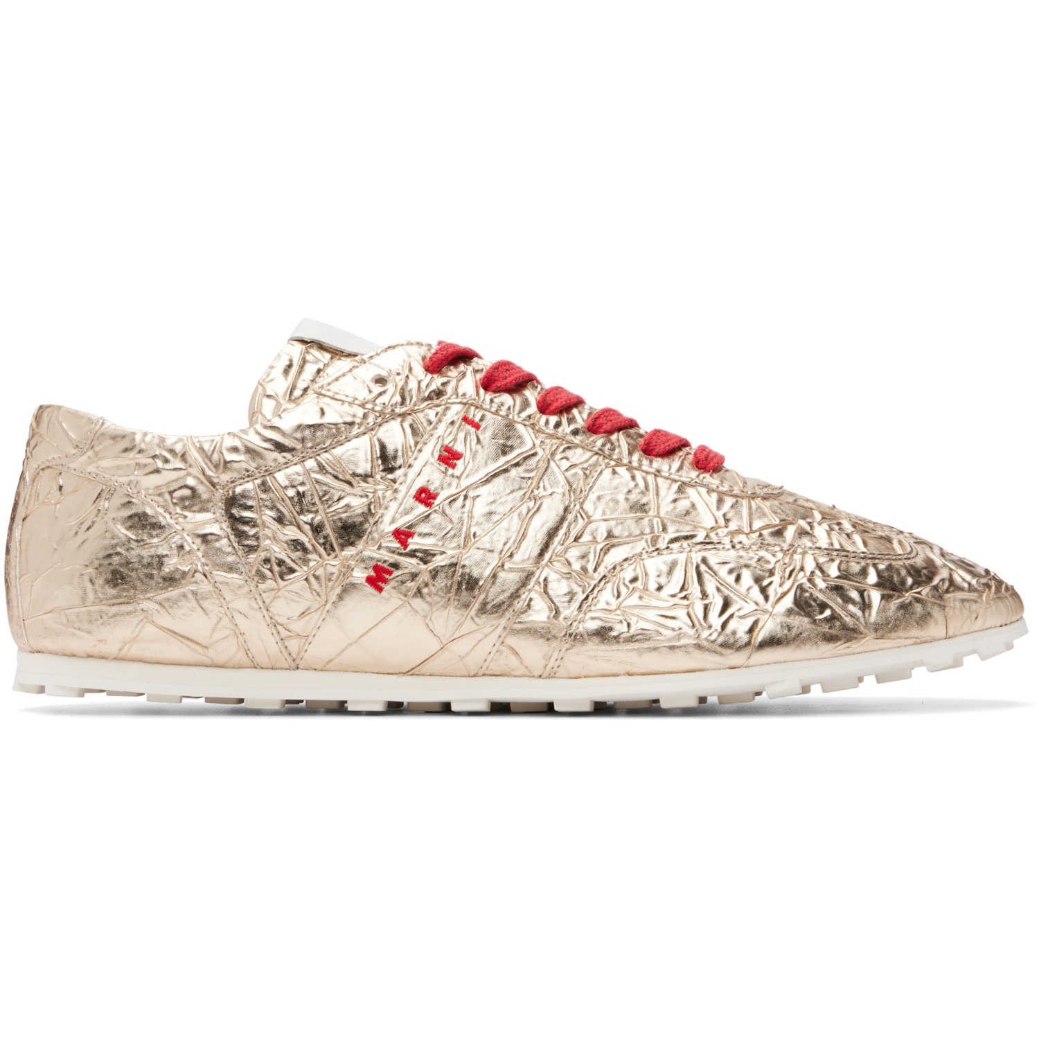 Marni Gold Softy Soccer Sneakers