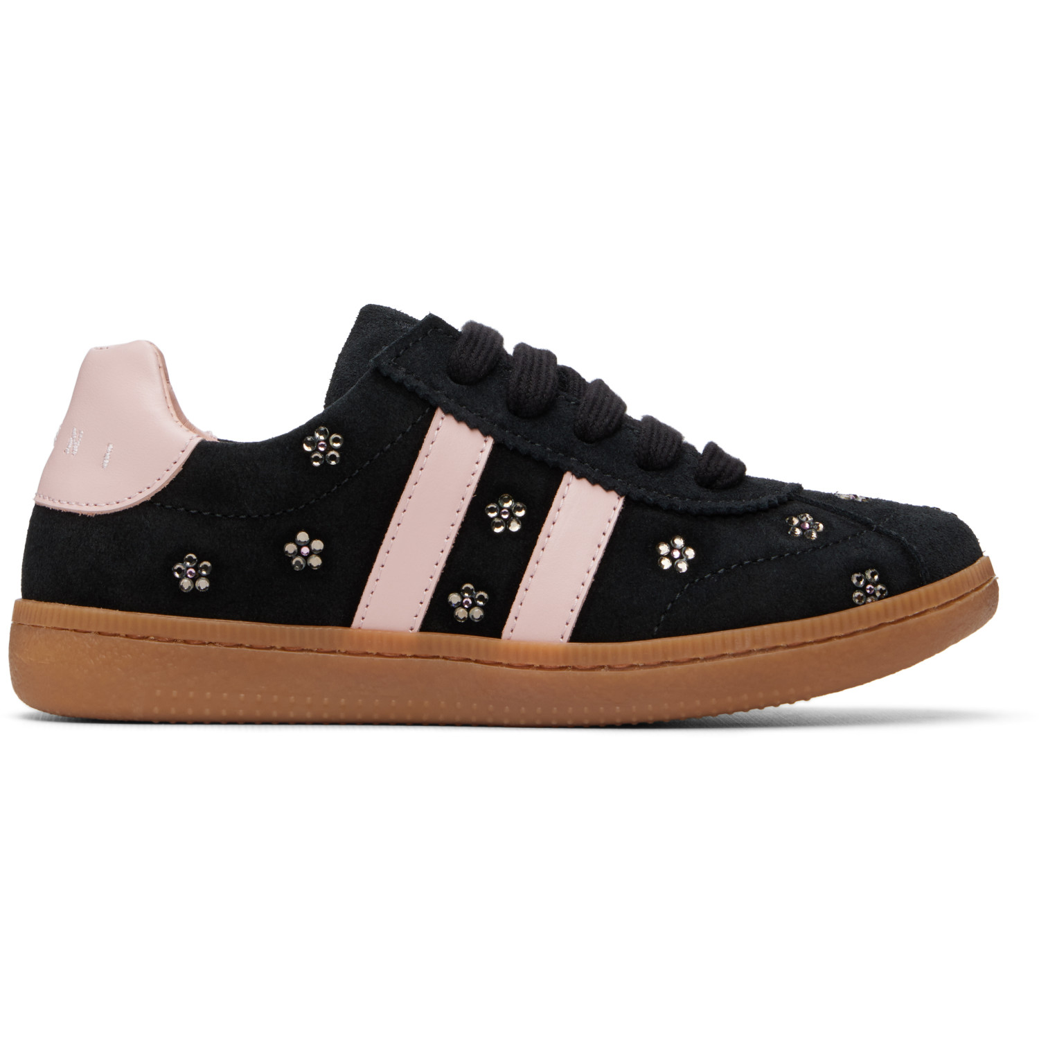 Marni Little Kids Black Suede Sneakers