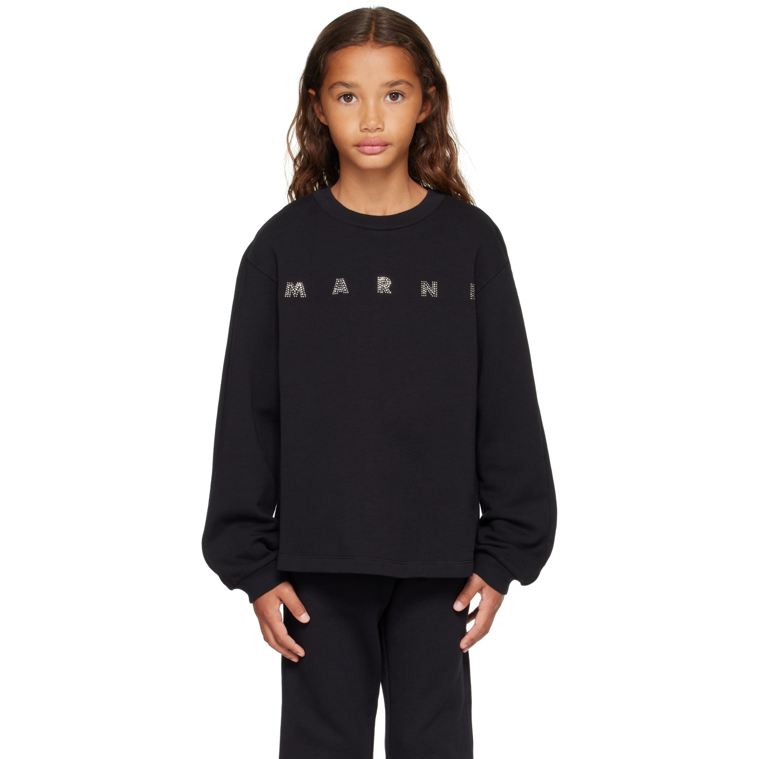 Marni Kids Black Logo Sweatshirt