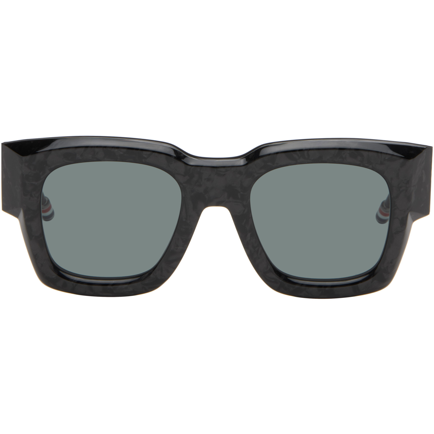 Thom Browne Black Rectangular Sunglasses