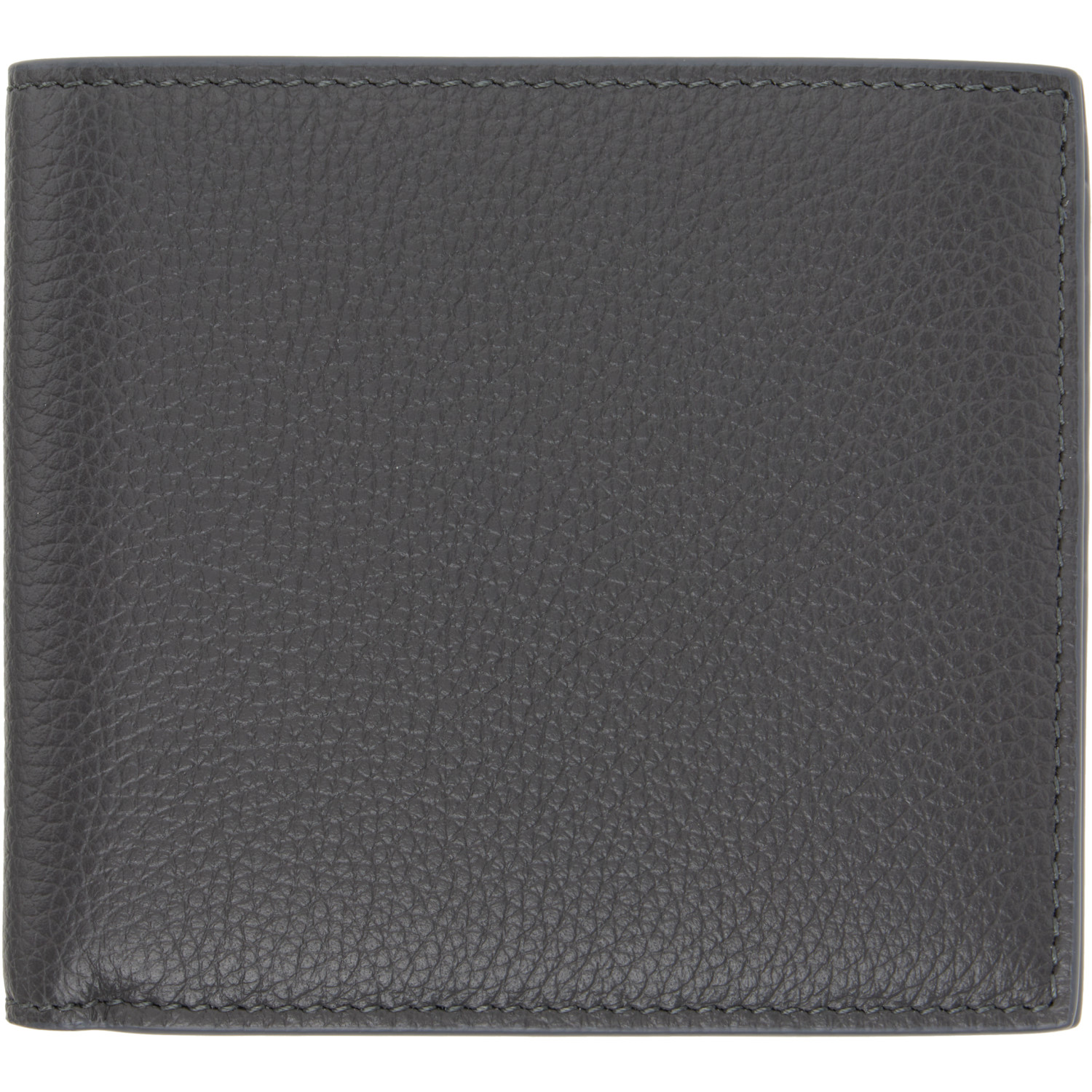 Thom Browne Gray Pebble Grain Bifold Wallet