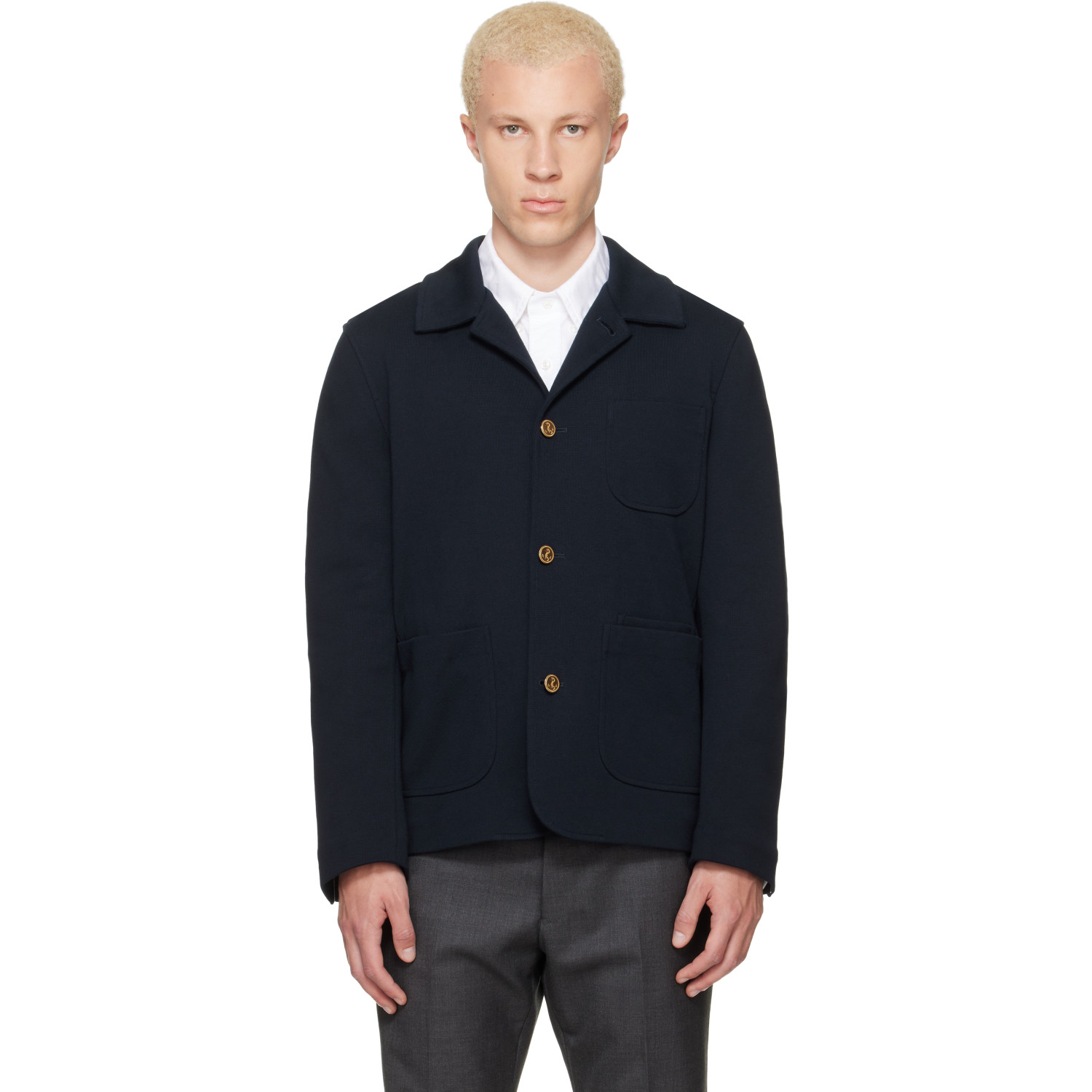 Thom Browne Navy Car Jacket
