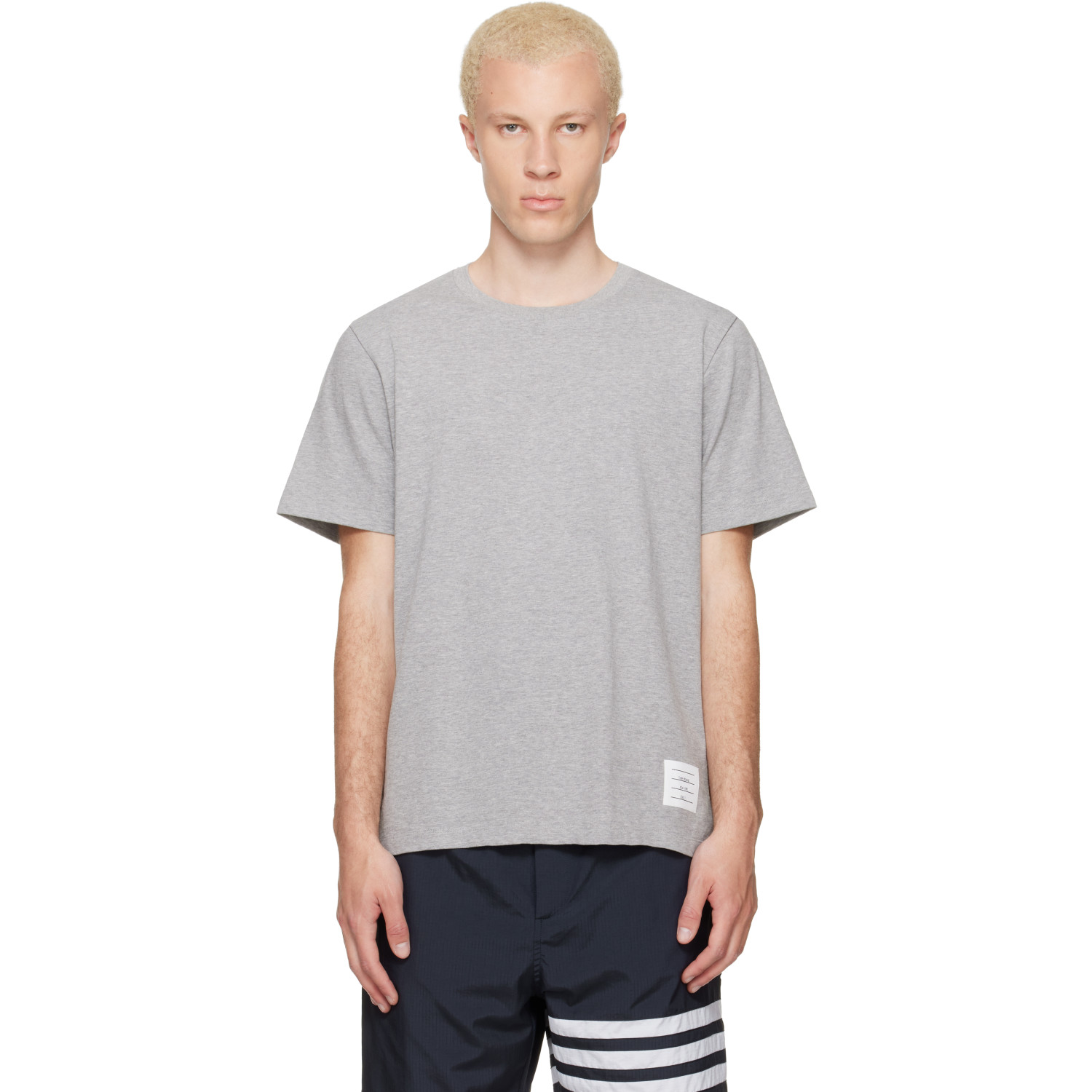 Thom Browne Gray Jersey Relaxed T-shirt