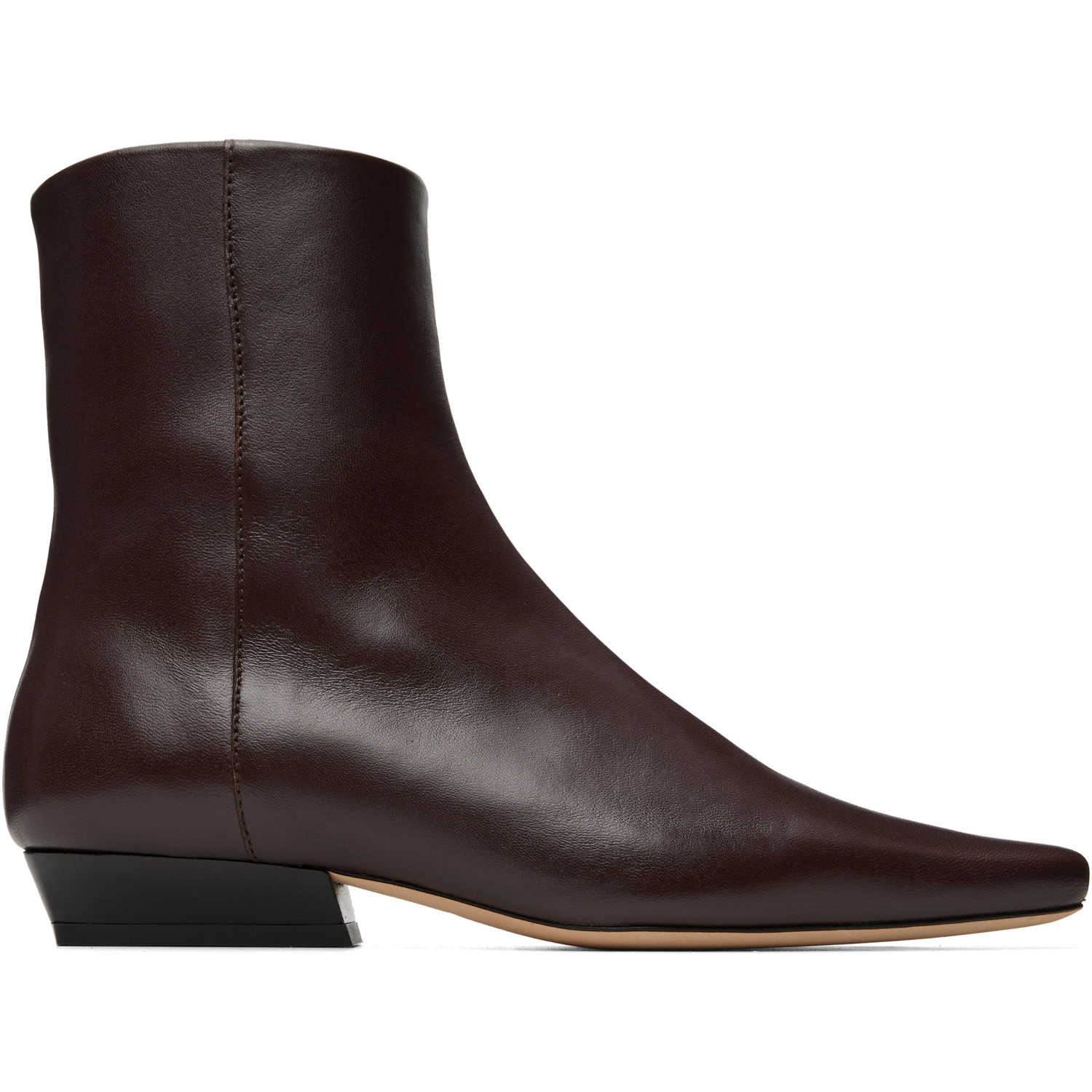 Staud Brown Wally Flat Ankle Boots