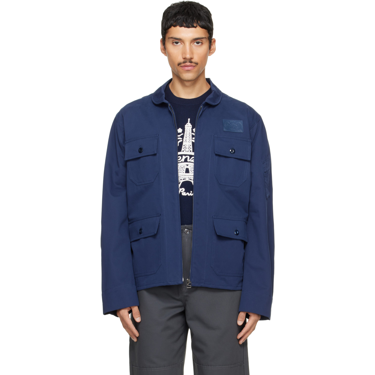 Kenzo Navy Kenzo Paris 'KENZO Flying Boke' Jacket