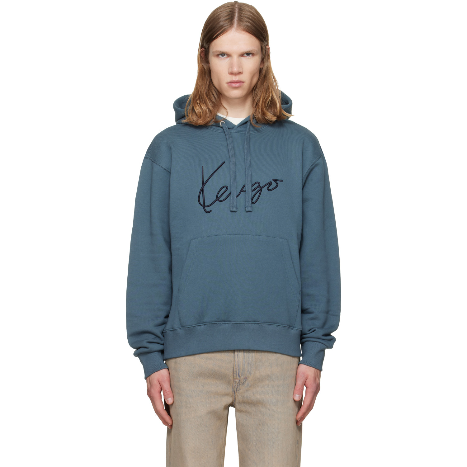 Kenzo Blue Kenzo Paris 'KENZO Signature' Hoodie