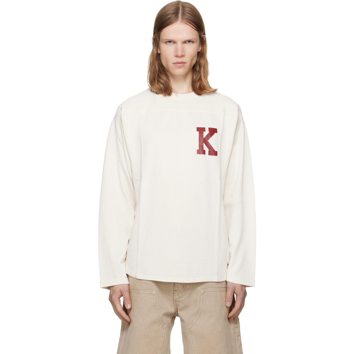 Kenzo Off-White Kenzo Paris 'KENZO Varsity' Long Sleeve T-shirt