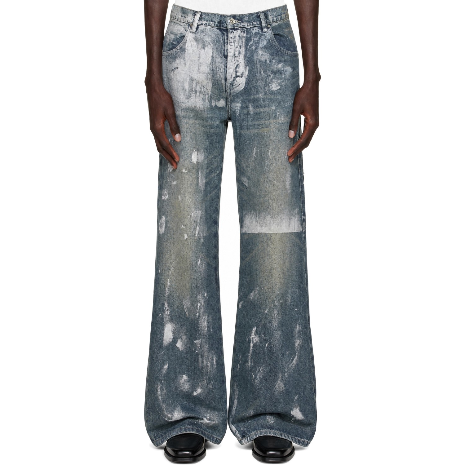 Who Decides War Blue Demi Flare Fit Luster Patches Jeans