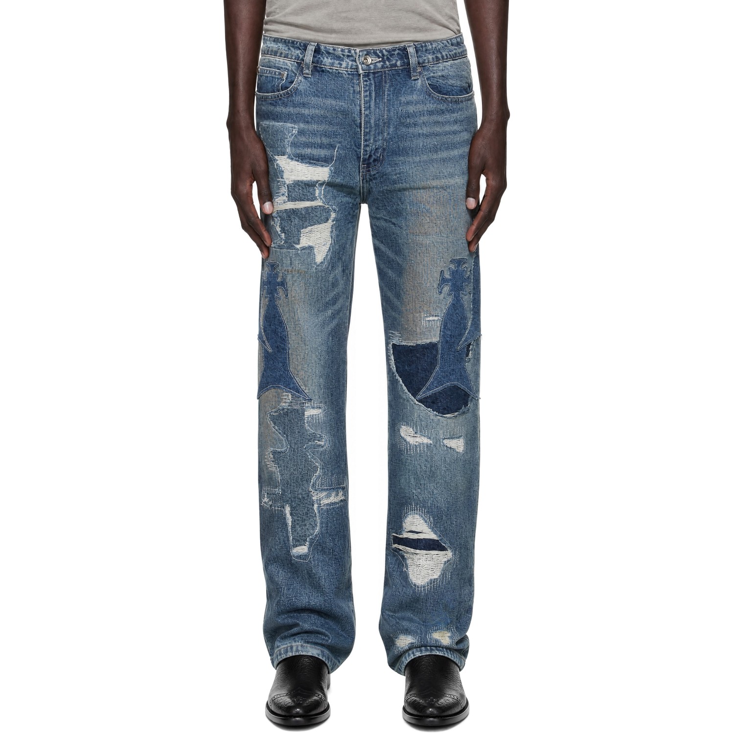 Who Decides War Blue Slim Fit Wax Wash Jeans