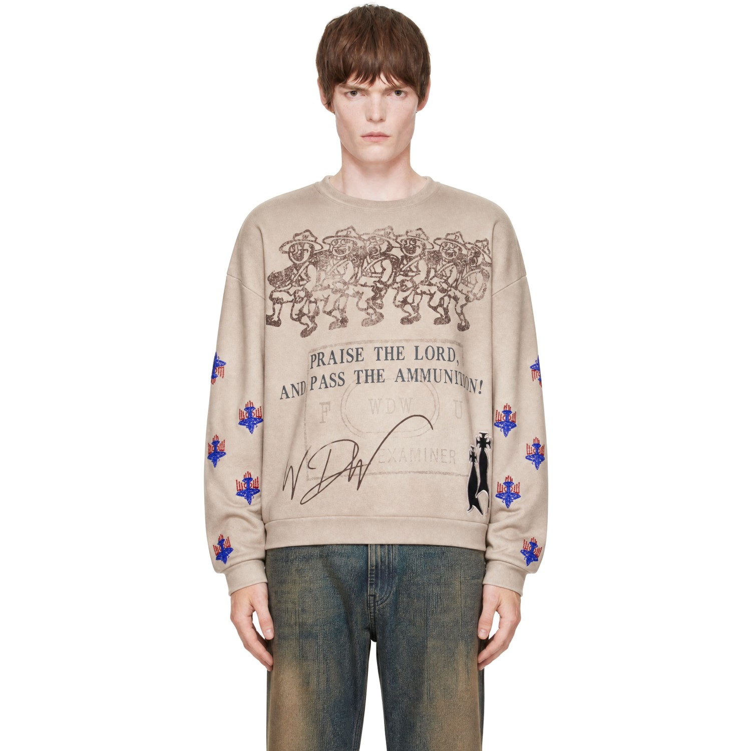 Who Decides War Off-White Ammunition Crewneck Sweatshirt